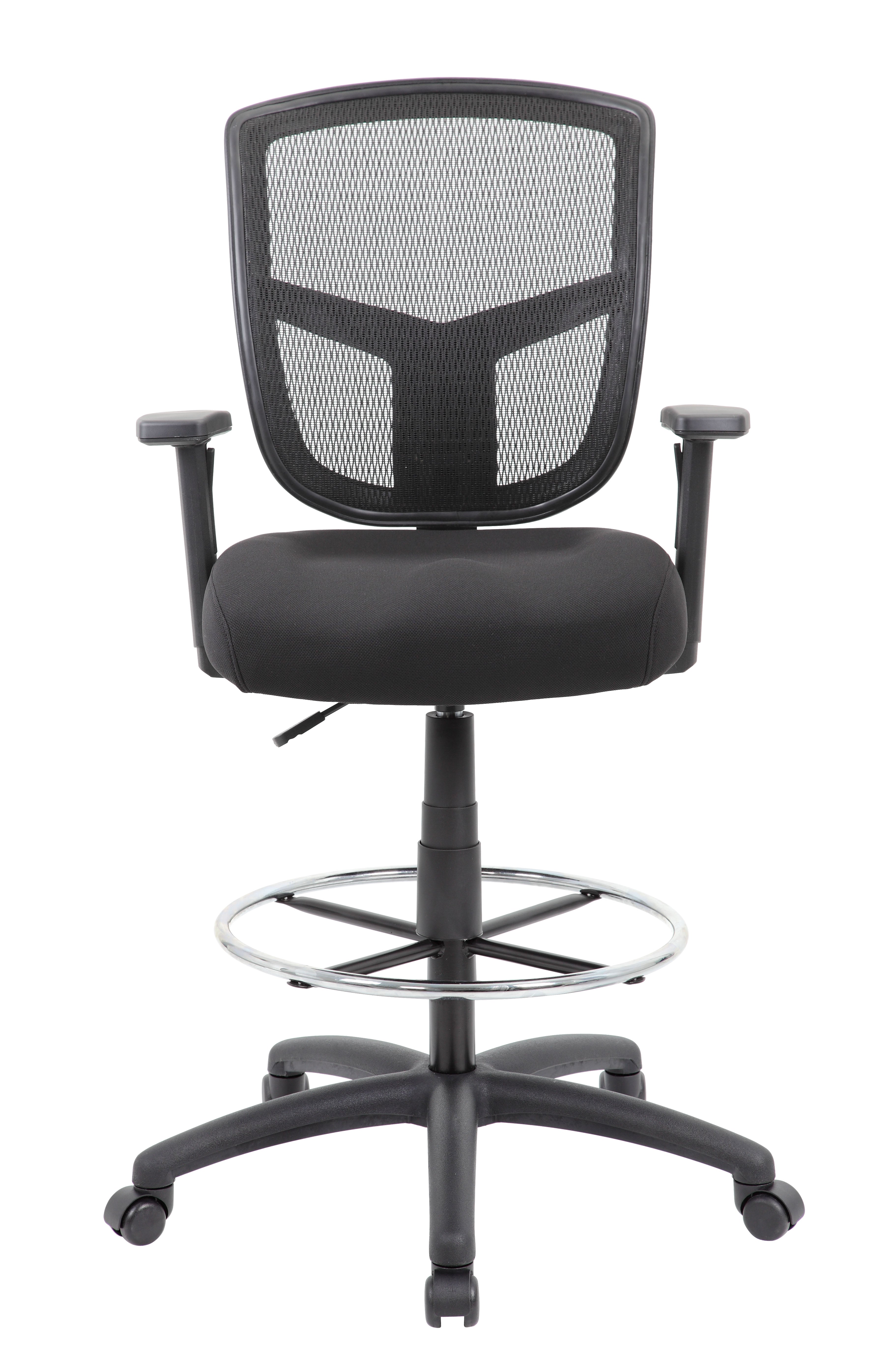 Boss Contract Mesh Drafting Stool B16021 - Adjustable Height Ergonomic Office Chair for Architects, Designers & Artists - Perfect for Drafting Tables, Studios & Home Offices