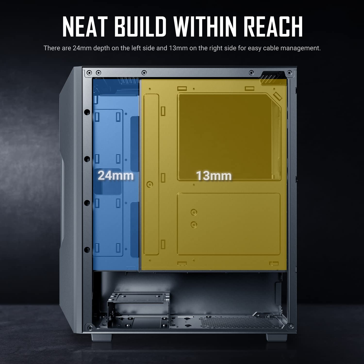 ANTEC AX61 Mid-Tower ATX Gaming PC Case - Mesh Front Panel, 3x ARGB Fans, Tempered Glass Side Panel, 360mm Radiator Support - Perfect for High-Performance Gaming & Streaming Setups