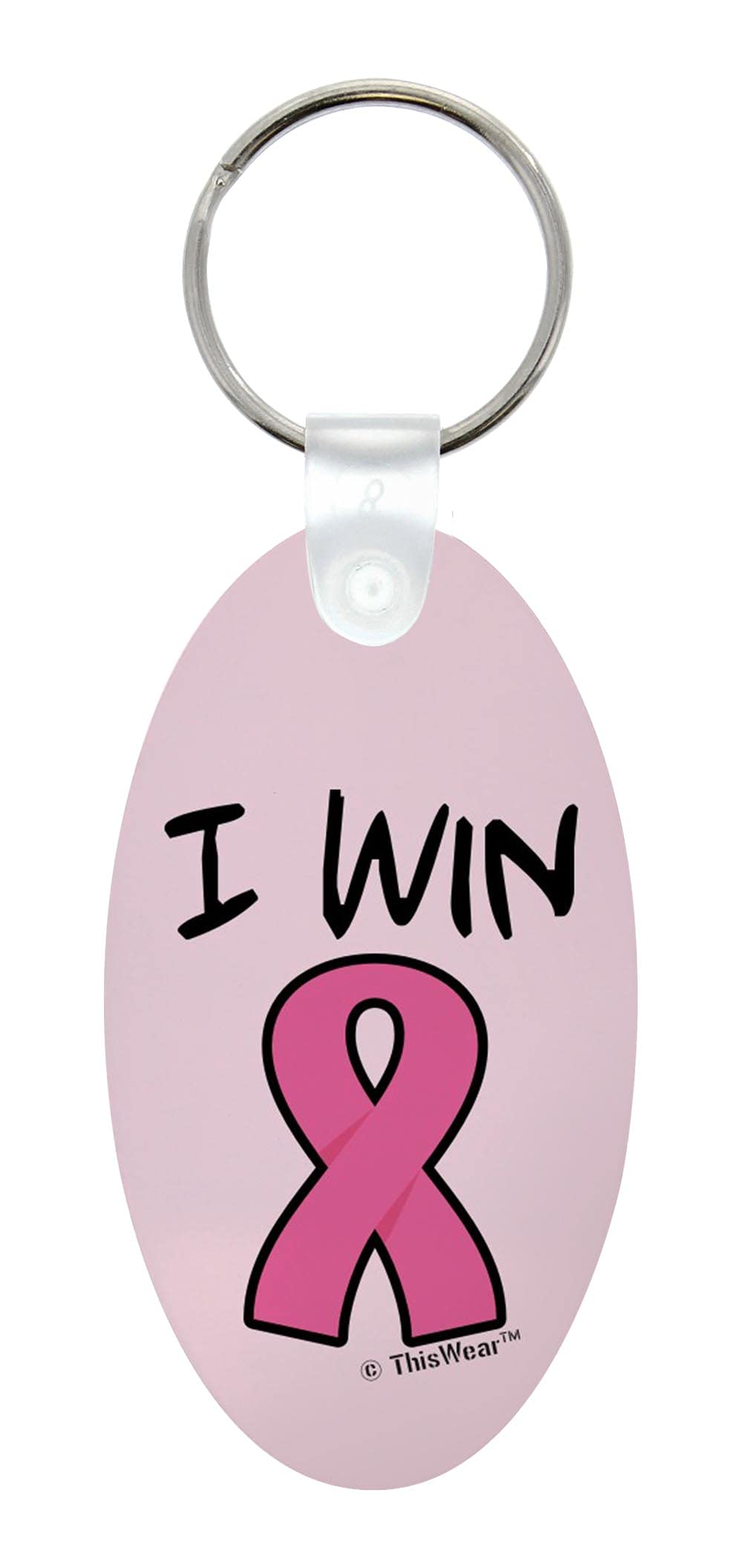 Breast Cancer Survivor Gifts for Women - Pink Ribbon Aluminum Keychain - Inspirational I Win Cancer Warrior Gift - Perfect for Survivor Anniversaries, Support Gifts & Awareness Events
