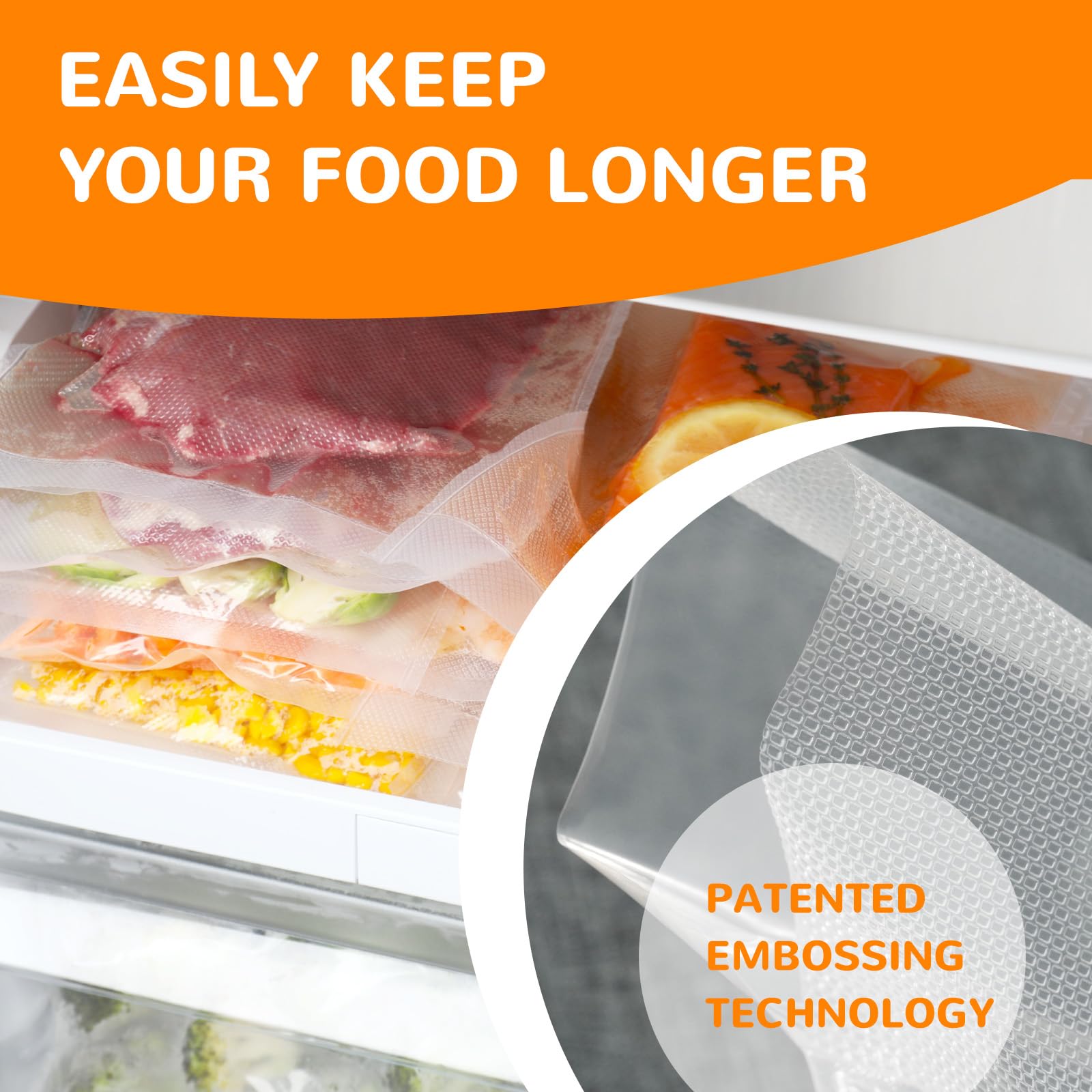 Premium Vacuum Sealer Bags & Rolls - 100pcs 6x10 inch, 100pcs 8x12 inch, 3 Rolls 11x20 ft, 3 Rolls 8x20 ft - Heavy Duty Commercial Grade Food Storage Bags for Sous Vide, Meal Prep, Freezer Storage & Long Term Food Preservation - Wevac Brand