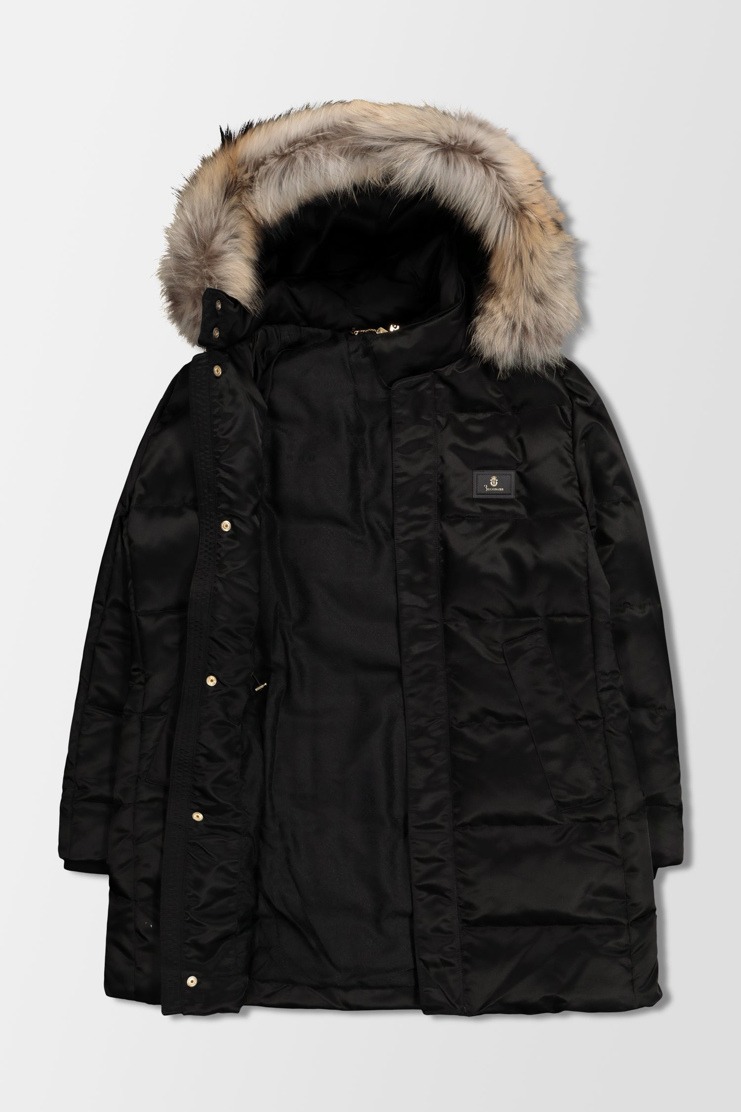 Billionaire Black Long Down Jacket for Men - Warm Winter Coat with Hood, Waterproof & Windproof - Perfect for Outdoor Activities, Skiing, and Cold Weather