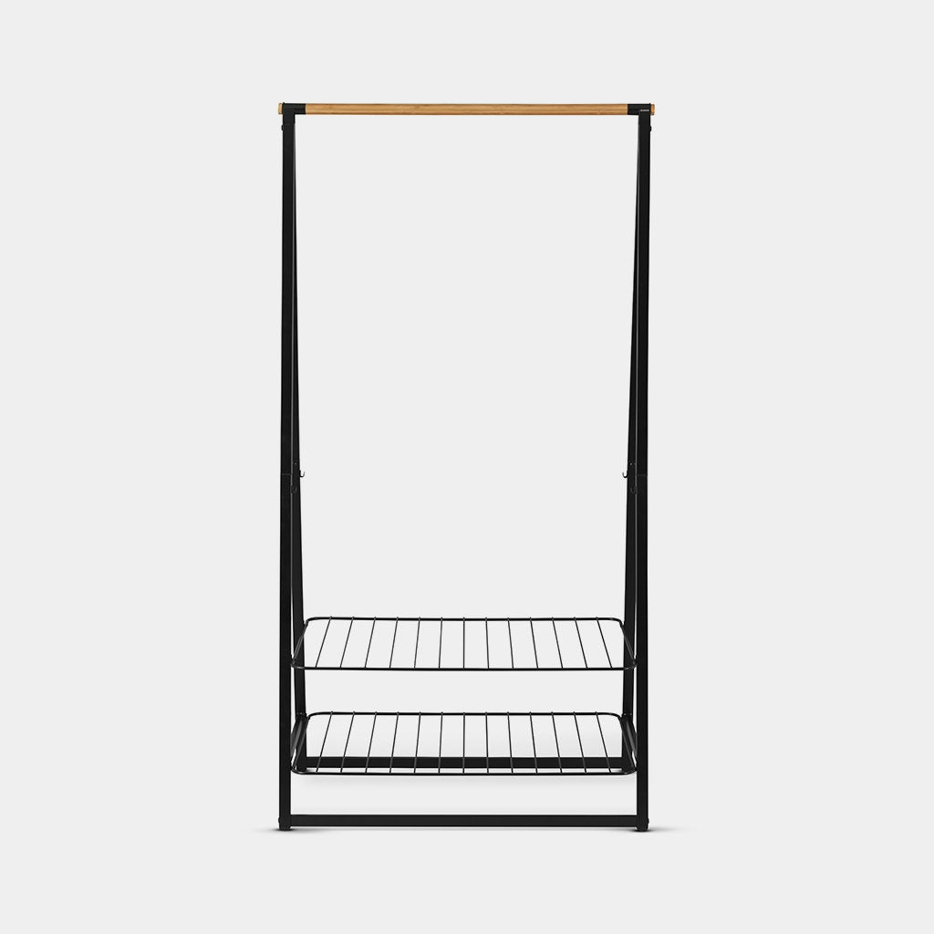 Linn Clothes Rack - Black - Small & Large Size - Space Saving Garment Rack for Bedroom, Closet & Laundry Room Organization