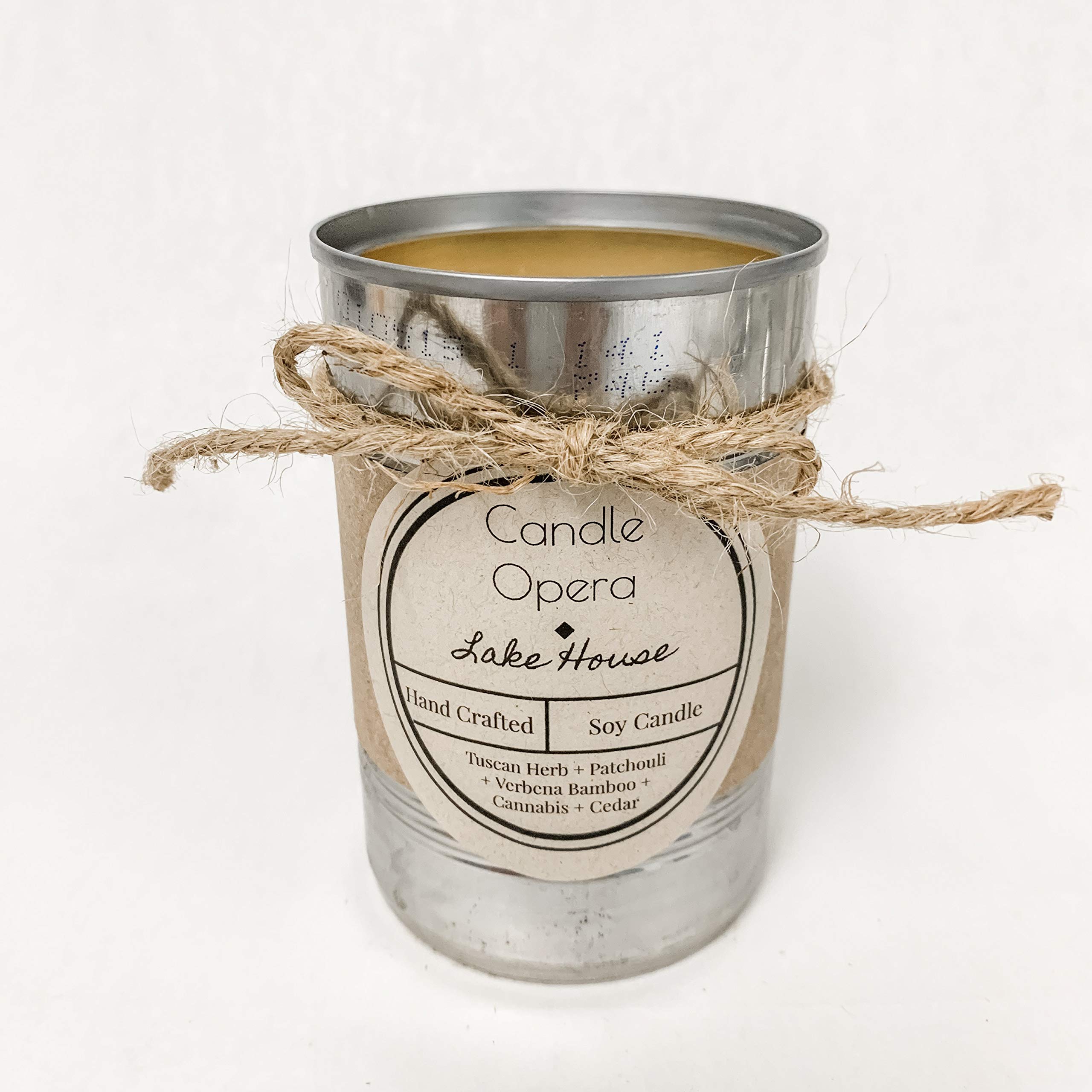 100% All Natural Soy Candle in Upcycled 18.5 oz Soup Can - Lake House Scent | Eco-Friendly Home Decor | Perfect for Relaxation, Meditation & Cozy Evenings