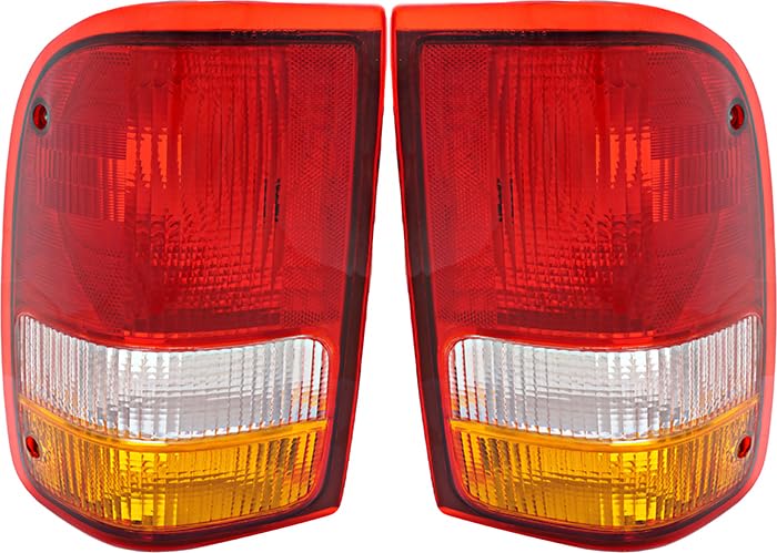 Ford Ranger Tail Lights Lamps Set - Compatible with 1993-1997 Models (Driver & Passenger Side) | Durable Replacement for Off-Roading, Night Driving & Vehicle Customization