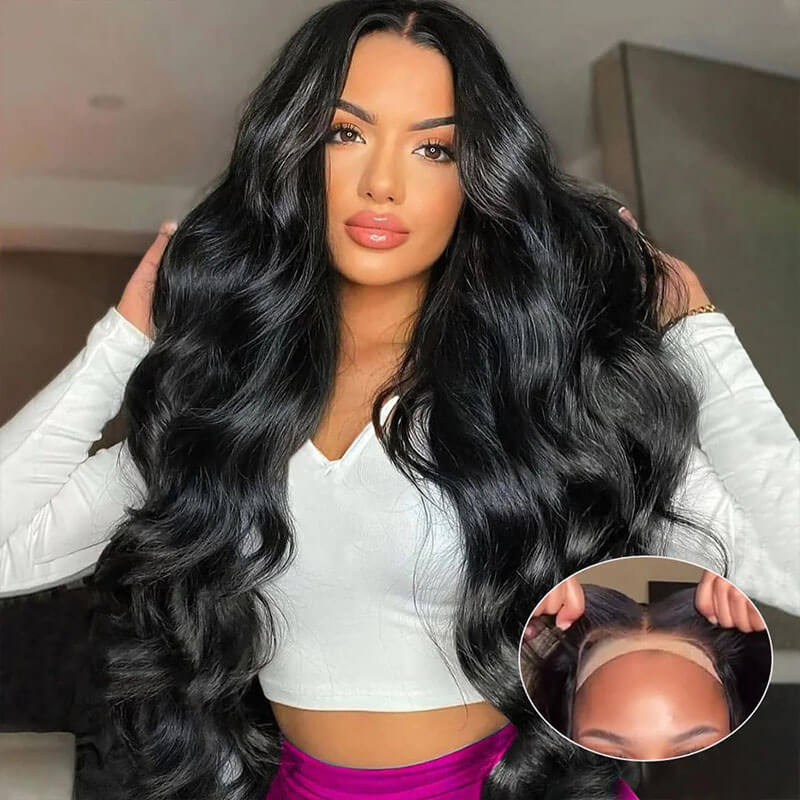 Eullair Wear Go Glueless Wig - Body Wave 6x4 5x5 Lace Wig with Pre Cut Lace & Pre Plucked Hairline - Beginner Friendly 3D Elastic Dome Cap - Perfect for Daily Wear, Cosplay, and Special Occasions