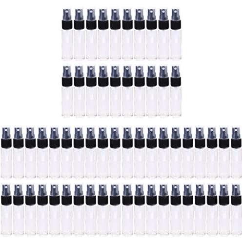 FRCOLOR 60-Pack 10ML Empty Glass Perfume Bottles - Refillable Fine Mist Spray Bottles for Travel Toiletries, DIY Fragrances & Essential Oils | Portable Cosmetic Containers for Purse, Gym Bag & Vacation