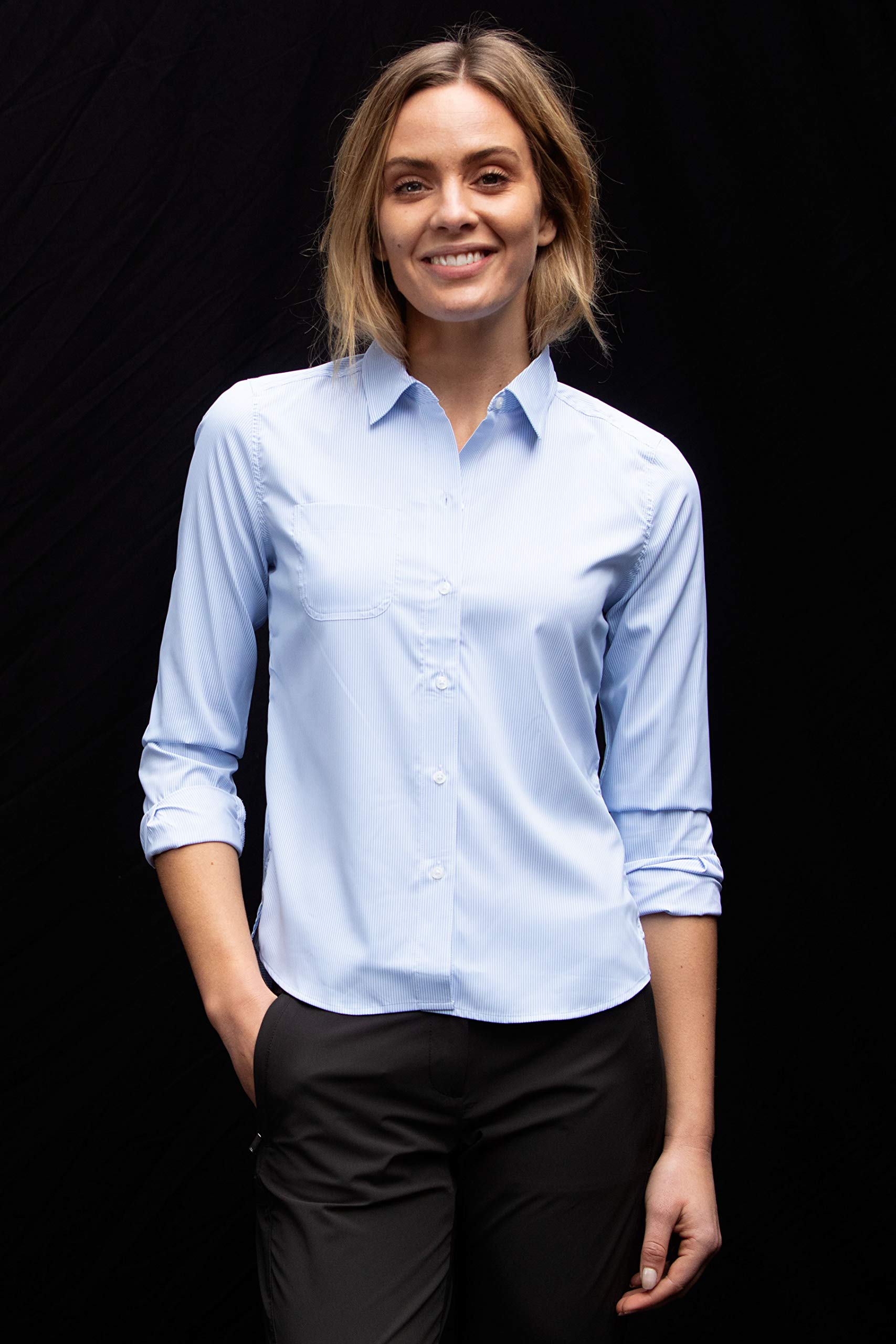 Cutter & Buck Women's Long Sleeve Button-Down Shirt - Soft Comfortable Work Blouse for Office & Business Casual Wear