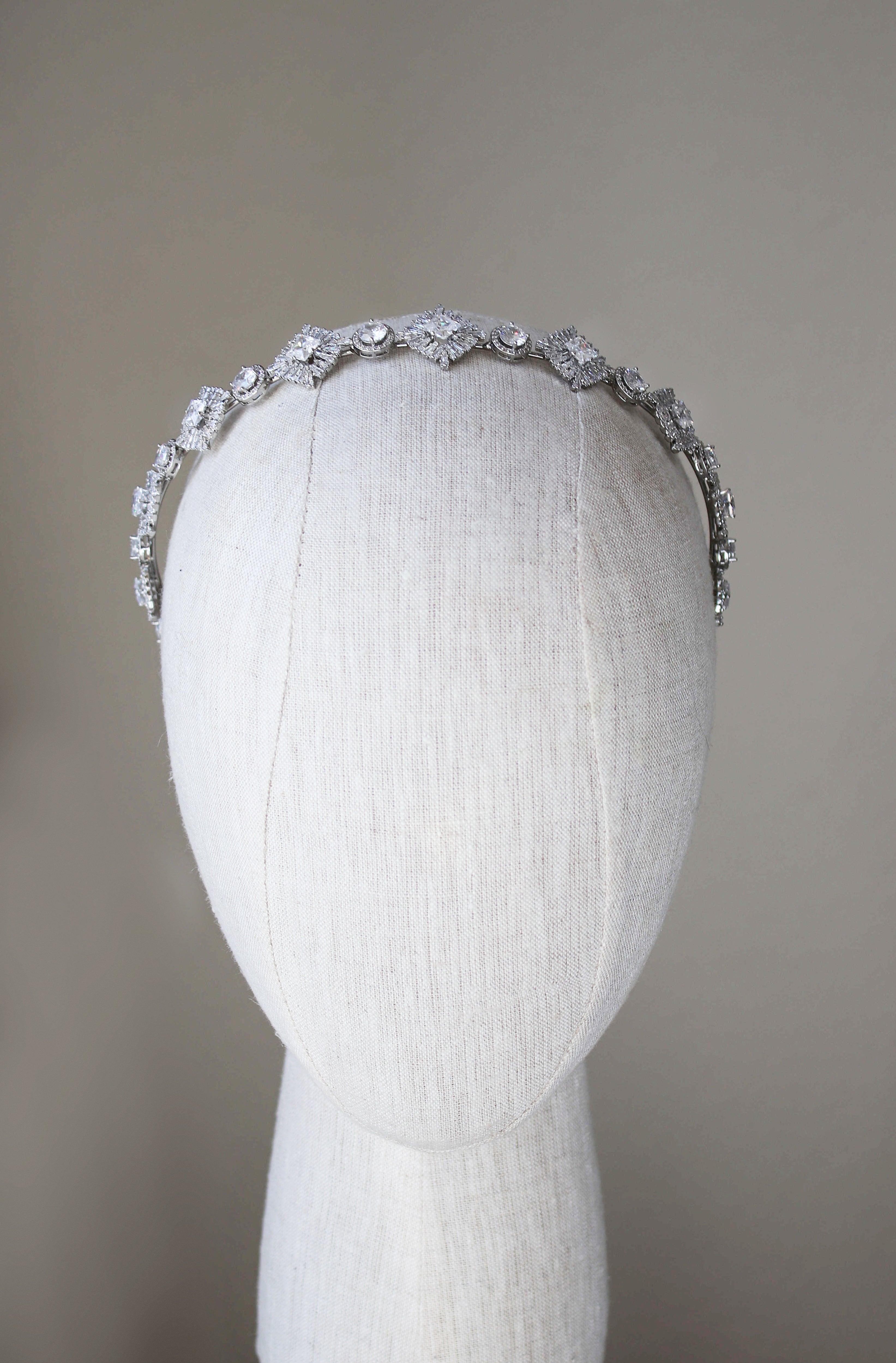 Elegant NADIA Simulated Diamond Headband Tiara for Women - Perfect for Weddings, Prom, and Special Occasions