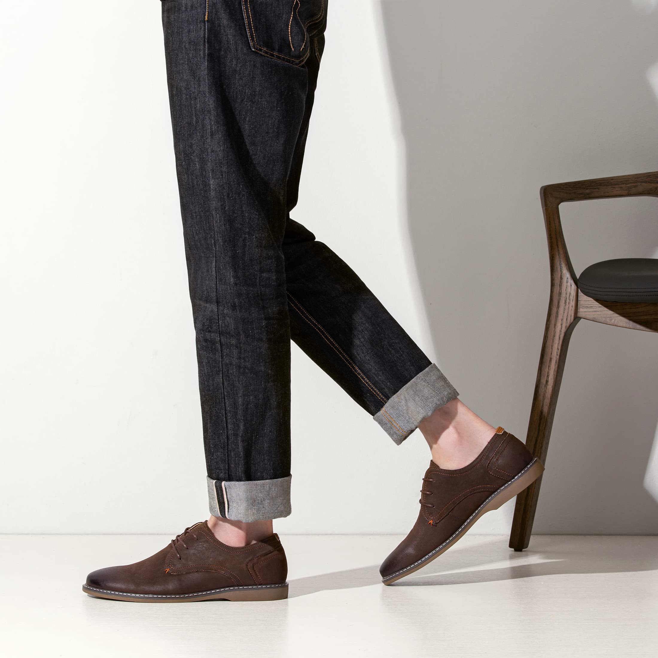 Jousen Men's Suede Casual Dress Shoes - Classic Business Loafers for Office & Formal Events | Comfortable & Stylish Men's Footwear for Work, Weddings & Special Occasions