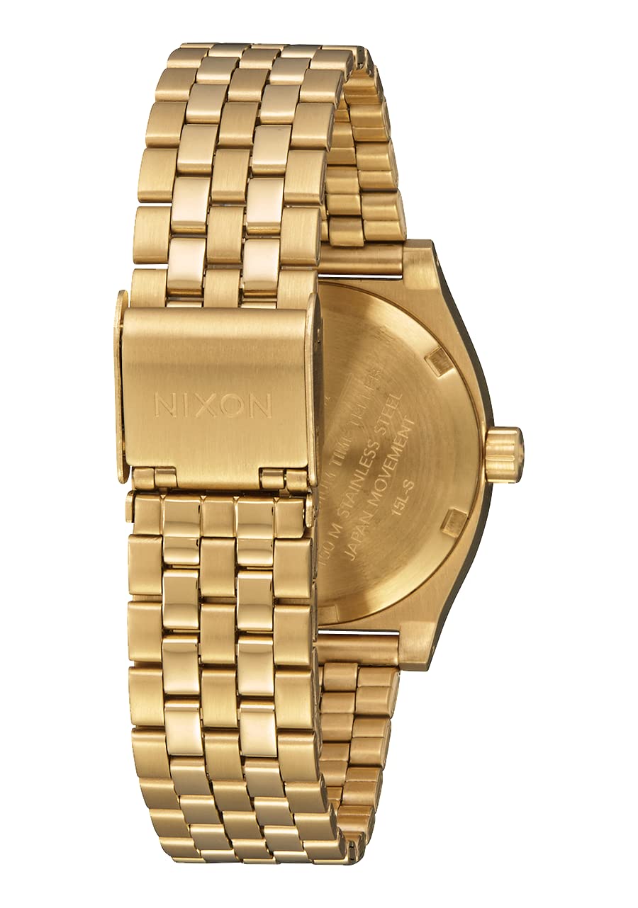 Nixon Medium Time Teller A1130 Women's Watch - 31mm Stainless Steel Case, 100m Water Resistant, Silver Dial - Perfect for Swimming, Diving & Everyday Wear