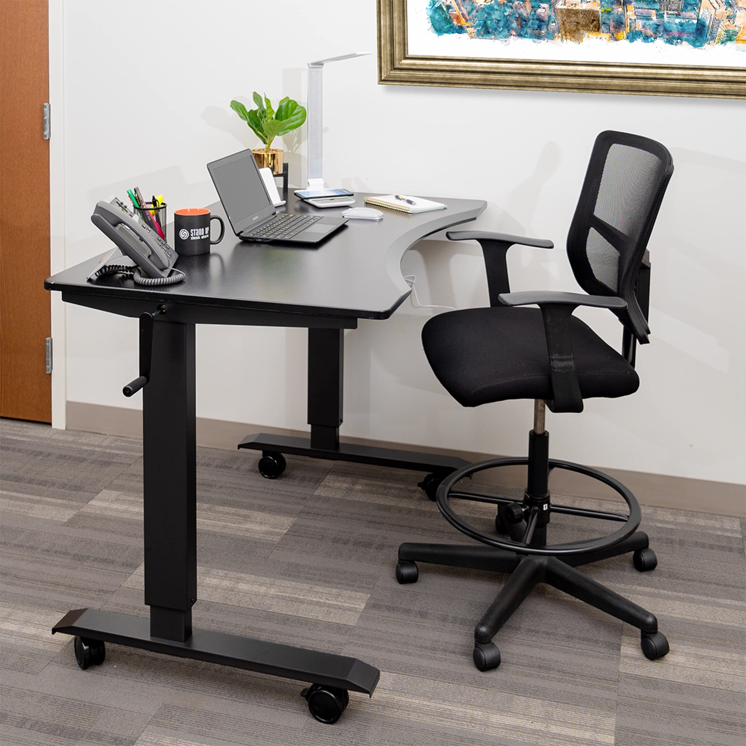 Adjustable Height Standing Desk with Crank - 48