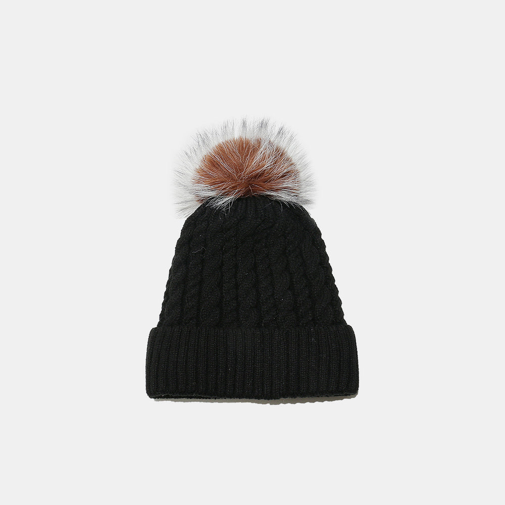 Cozy Cable Knit Winter Hat with Soft Pom Pom - Warm Beanie for Women & Men - Perfect for Skiing, Snowboarding & Cold Weather Activities