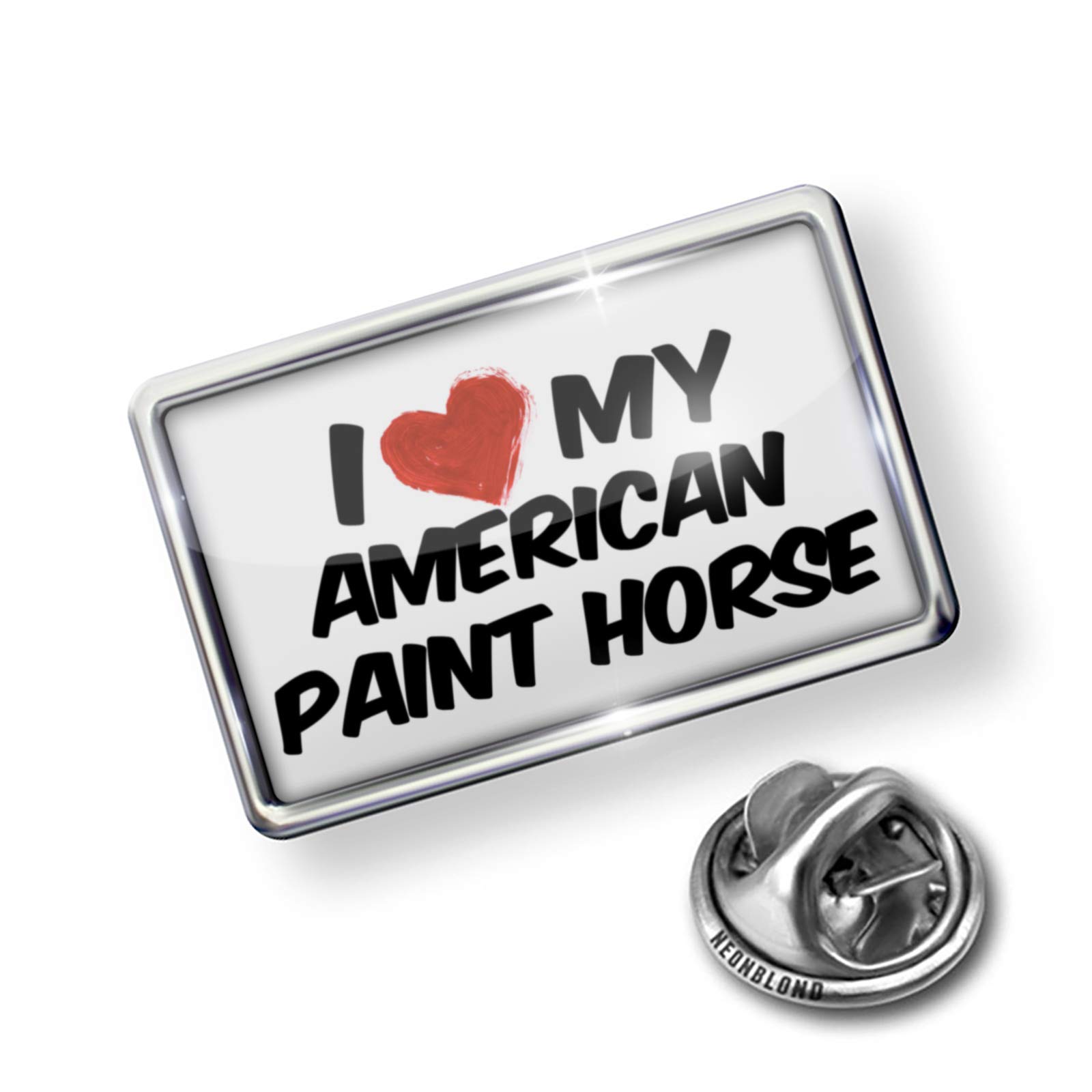 I Love My American Paint Horse Enamel Pin - Collectible Horse Lover Gift for Equestrian Enthusiasts - Perfect for Jackets, Hats & Backpacks