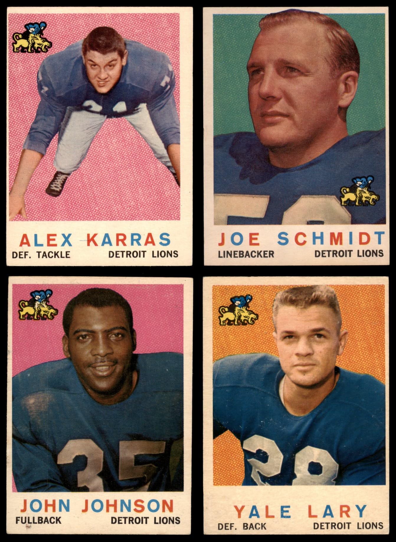 1959 Topps Detroit Lions Football Team Card Set - VG/EX+ Condition - Perfect for Collectors, Sports Memorabilia & NFL Fans - Ideal for Display, Trading & Investment
