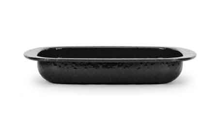 Premium Solid Black Enamelware Baking Pan - Non-Stick Cake Pan for Oven, Perfect for Cakes, Breads & Desserts - Ideal for Home Baking, Parties & Holiday Cooking