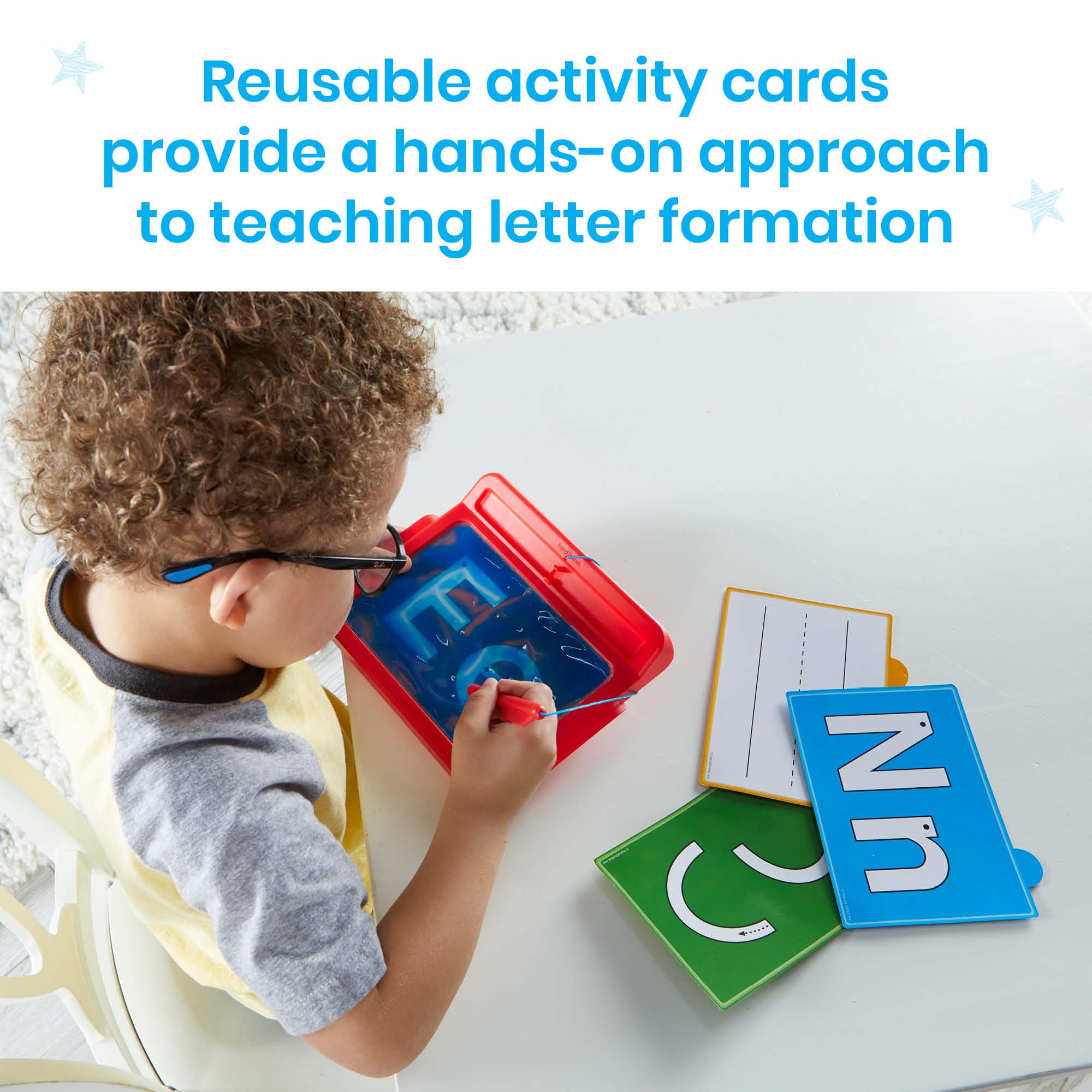 Hand2Mind Letter Tracing Pad for Kids 3-5 - Reusable Writing Practice & Montessori Alphabet Toy for Preschool Learning at Home
