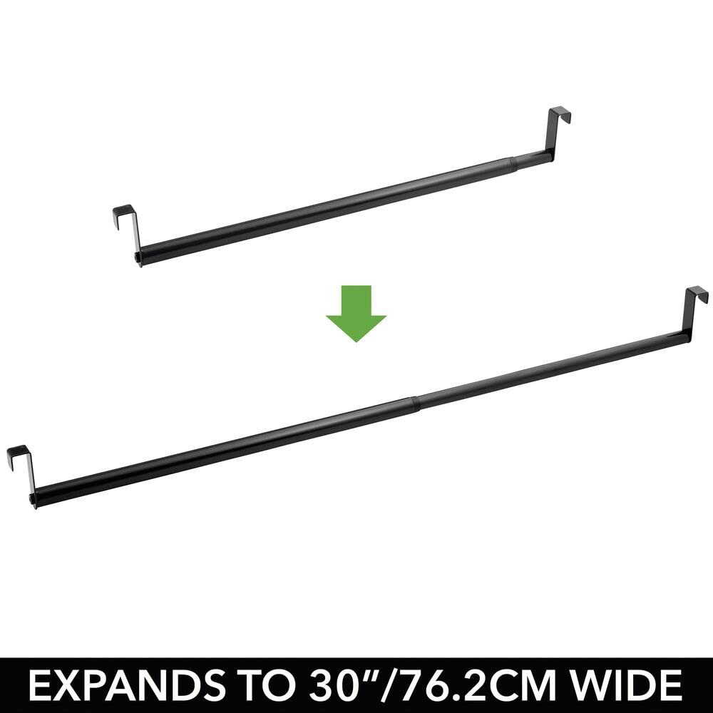 mDesign Modern Metal Expandable & Adjustable Closet Rod - 19.5