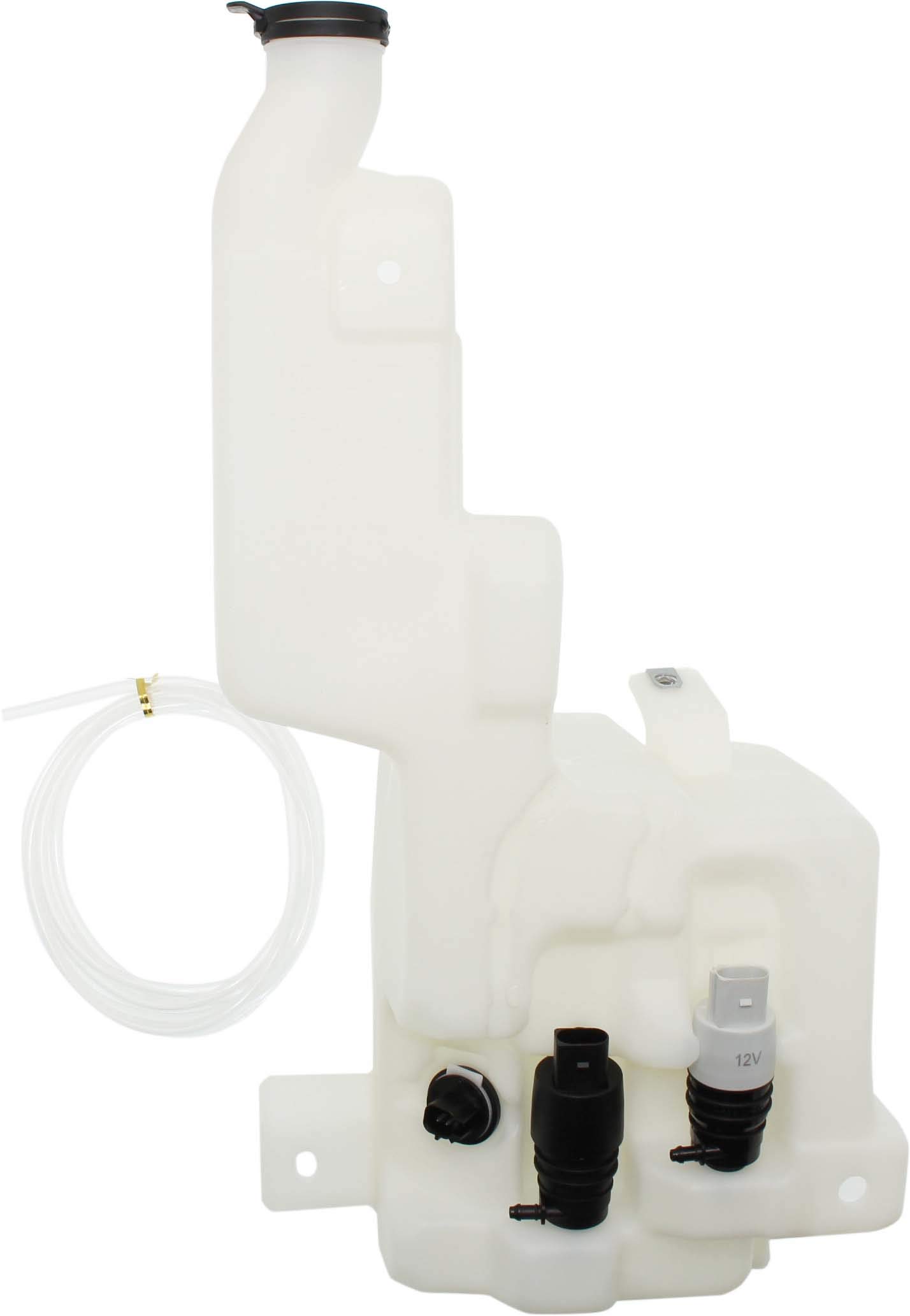 Go-Parts Washer Reservoir Assembly Replacement for 2015-2020 Cadillac Escalade, Chevrolet Suburban, GMC Yukon - Includes Cap, Dual Pump & Sensor - Perfect for Windshield Cleaning & Maintenance