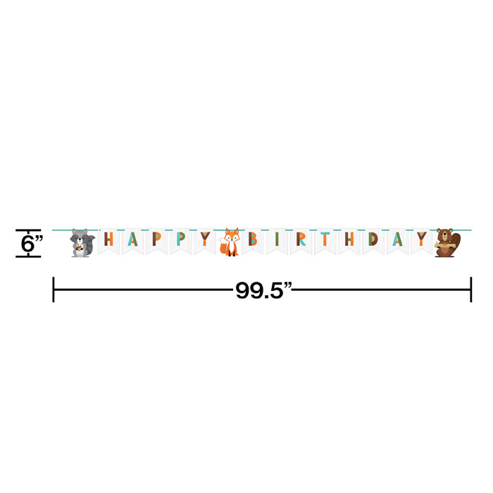 12-Piece Bulk Wild One Woodland Banners - Perfect for Baby Showers, Nursery Decor, and Gender Reveal Parties