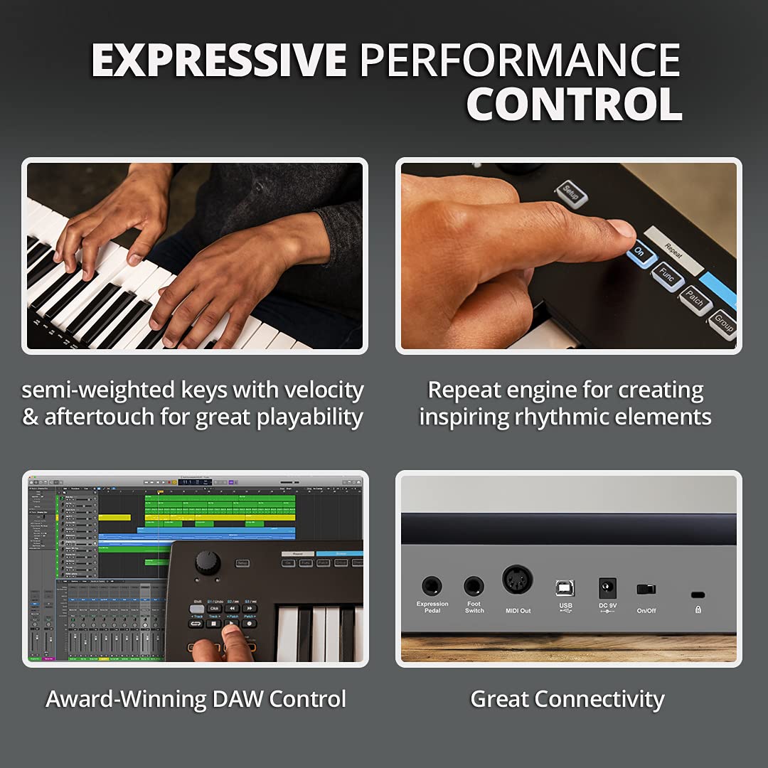 Nektar Impact GXP88 88-Key MIDI Keyboard Controller for Music Production, Recording & Live Performance - Perfect for Home Studios & Professional Producers