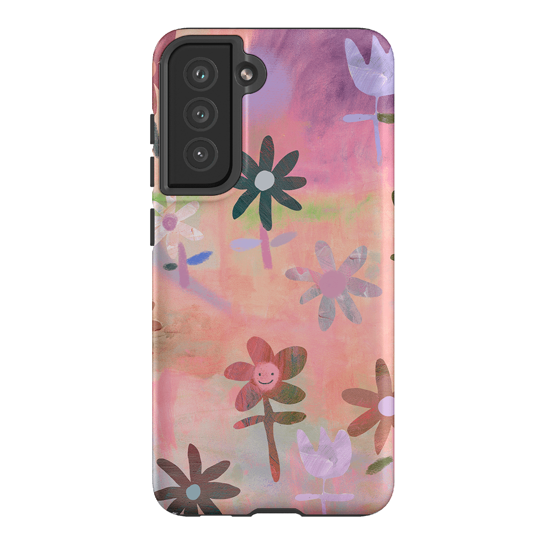 Premium Lazy Daisy Floral Phone Case - Shockproof & Slim Design for iPhone 15/14/13/12/Pro/Max - Perfect for Everyday Use, Travel & Outdoor Activities