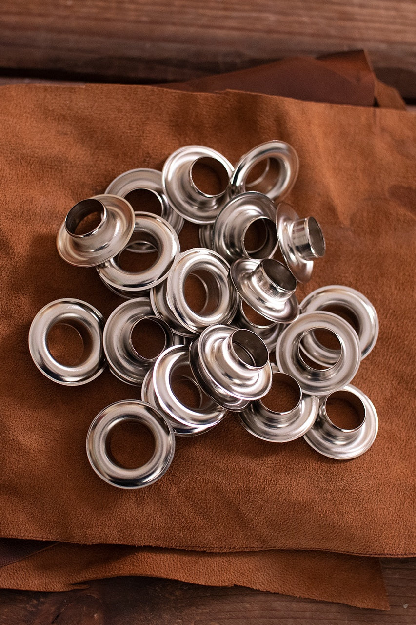 16.0mm Eyelet Shaft - 8.3mm Length, 30.0mm U-Shape - Brass/Nickel Finish for Jewelry Making, Leather Craft & DIY Projects
