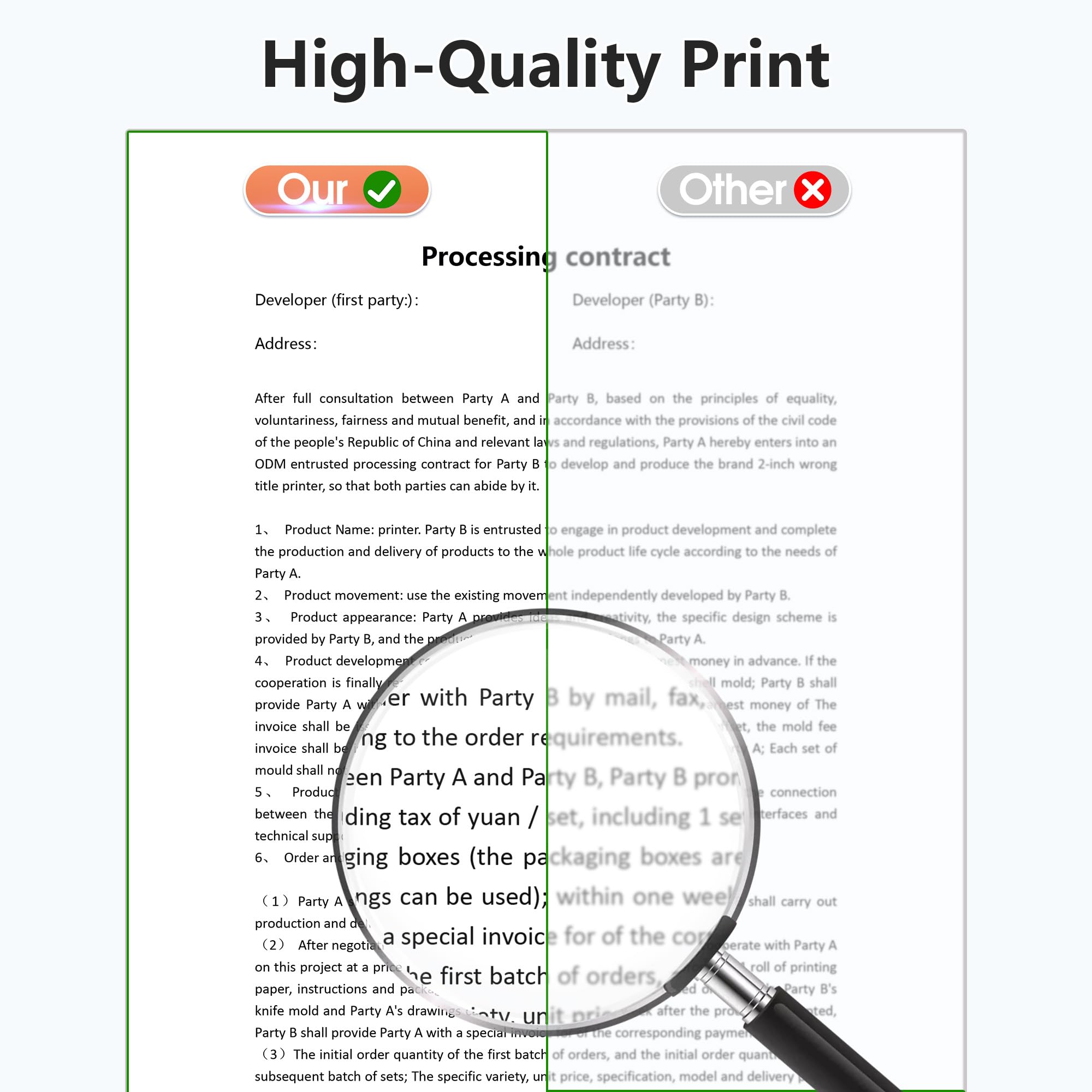PhoFuta M08F Bluetooth Thermal Printer - Portable Mini Travel Printer for iOS & Android - No Ink Needed, Uses Copy Paper & A4 Inkless Paper - Perfect for Receipts, Labels, Travel Documents & On-the-Go Printing