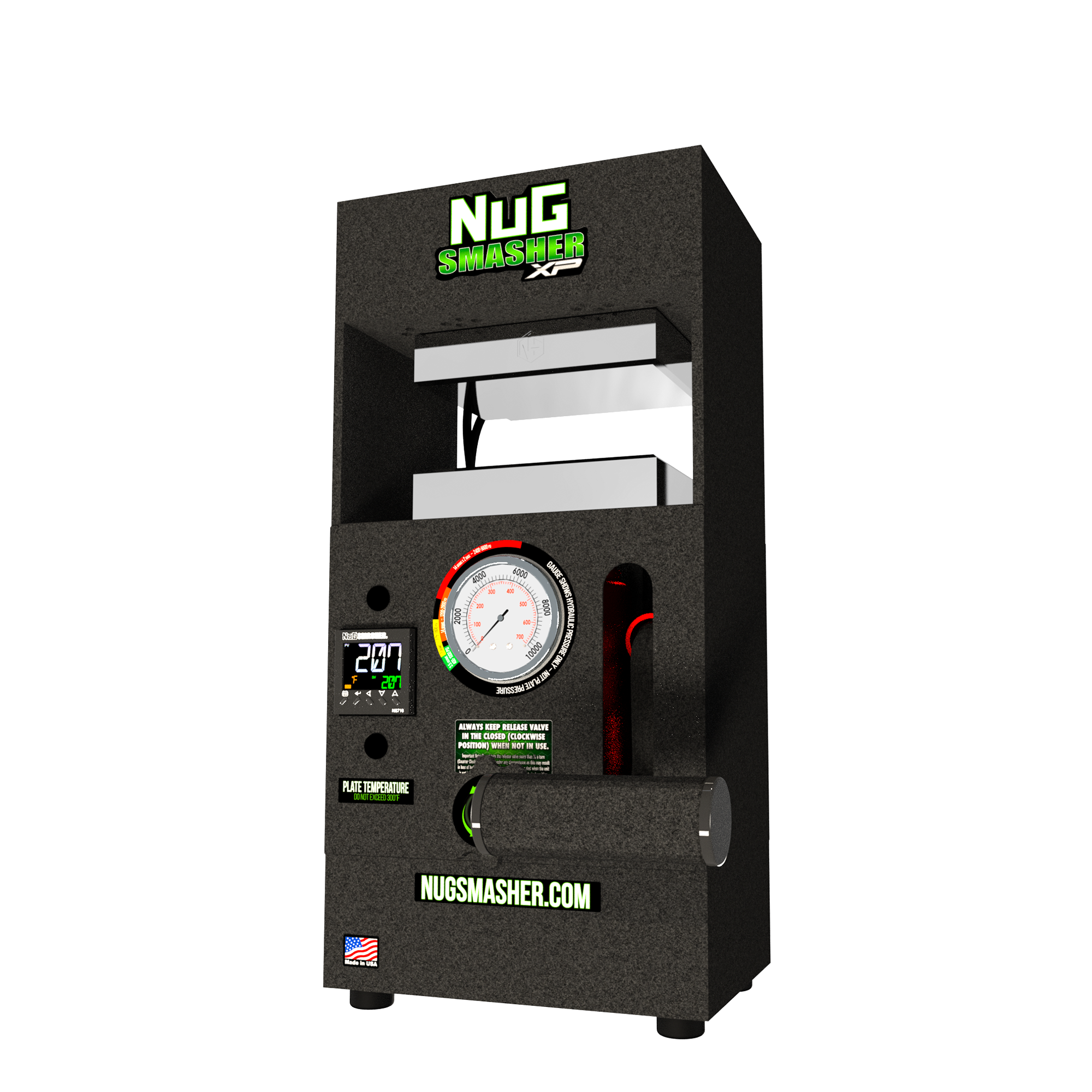 NugSmasher XP 12 Ton Rosin Press Machine for Home & Commercial Use - Extract High-Quality Rosin from Cannabis, Hemp & Flower - Perfect for DIY Concentrates, Dabbing & Edibles