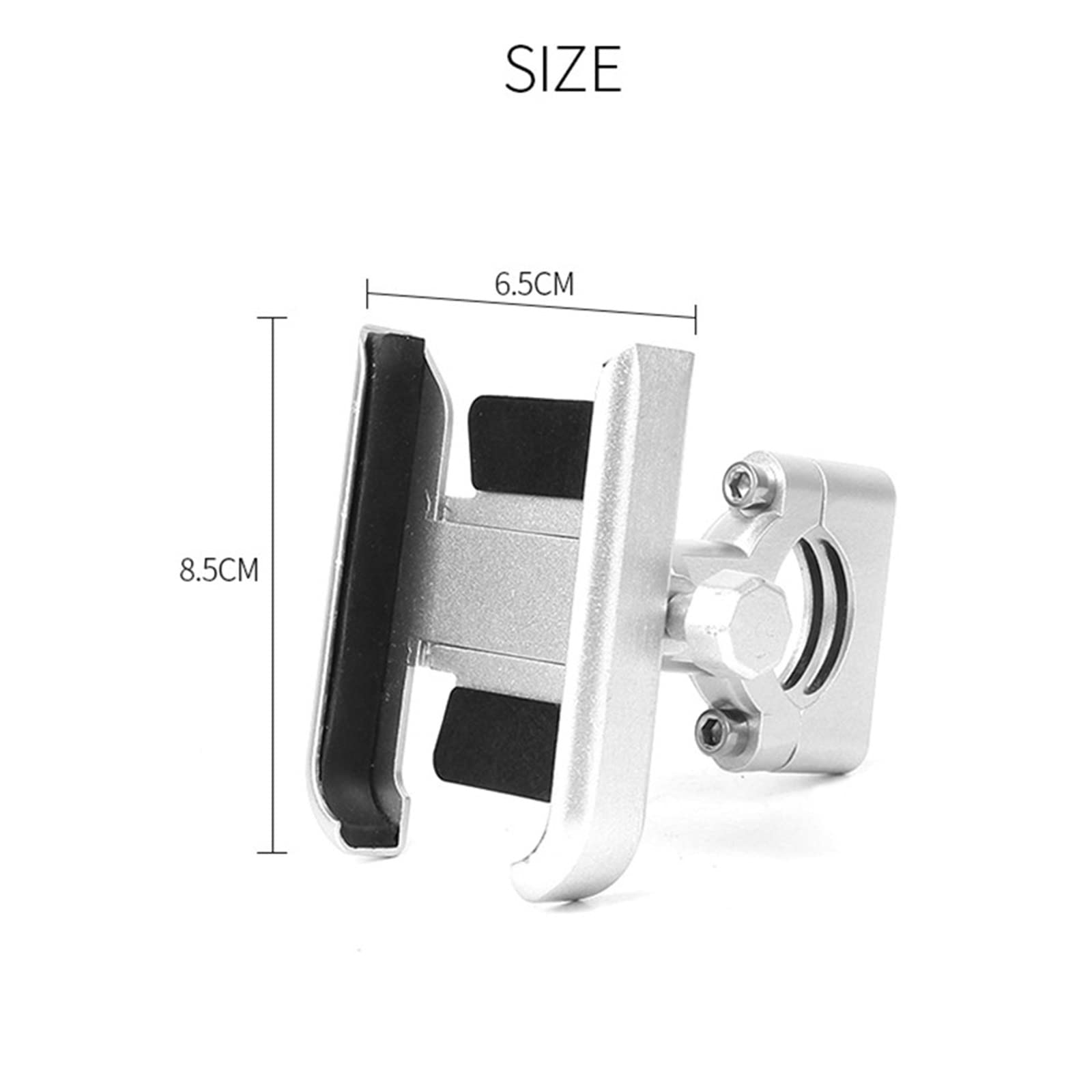 Aluminum Alloy Bike Phone Holder - Universal Motorcycle Handlebar Mount for iPhone & Android - Secure Cycling & Riding Phone Bracket (Black) - Perfect for Outdoor Adventures, Commuting & GPS Navigation