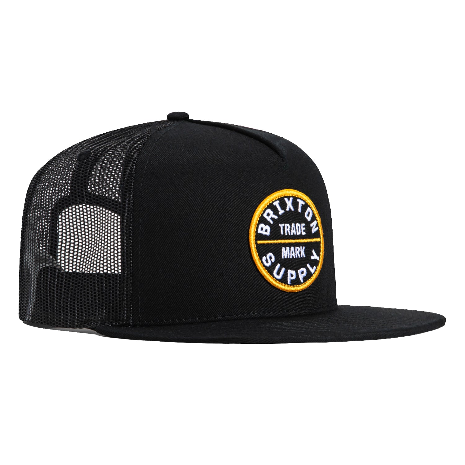 Brixton Oath III Mesh Snapback Hat - Black | Adjustable Baseball Cap for Men & Women | Perfect for Outdoor Sports, Casual Wear & Street Fashion