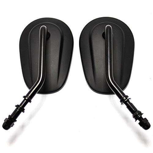Black Matte Motorcycle Side Mirrors for Harley Cruiser & Touring Models (XL 883, 1200) - Durable Replacement Mirrors for Enhanced Safety & Style - Perfect for City Riding & Long-Distance Cruising
