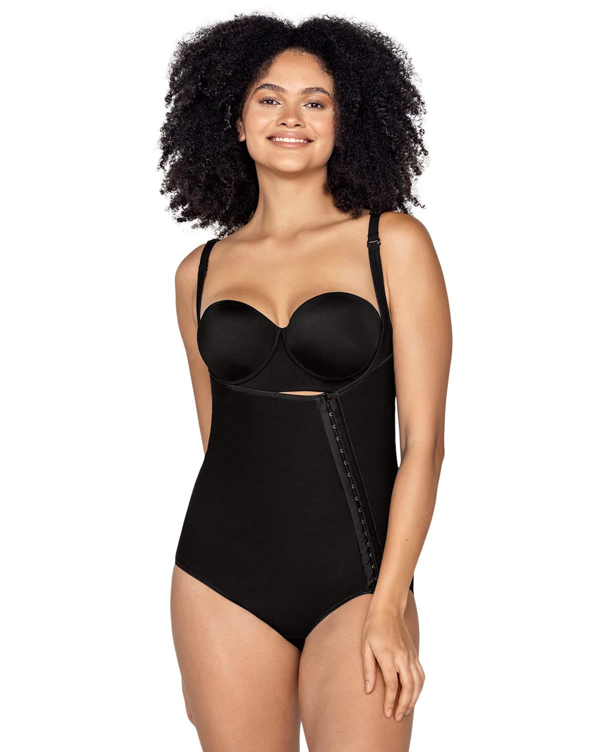 Classic Firm Control Body Shaper with Diagonal Hook-and-Eye Closure - Tummy Control Shapewear for Women - Perfect for Dresses, Workwear & Special Occasions