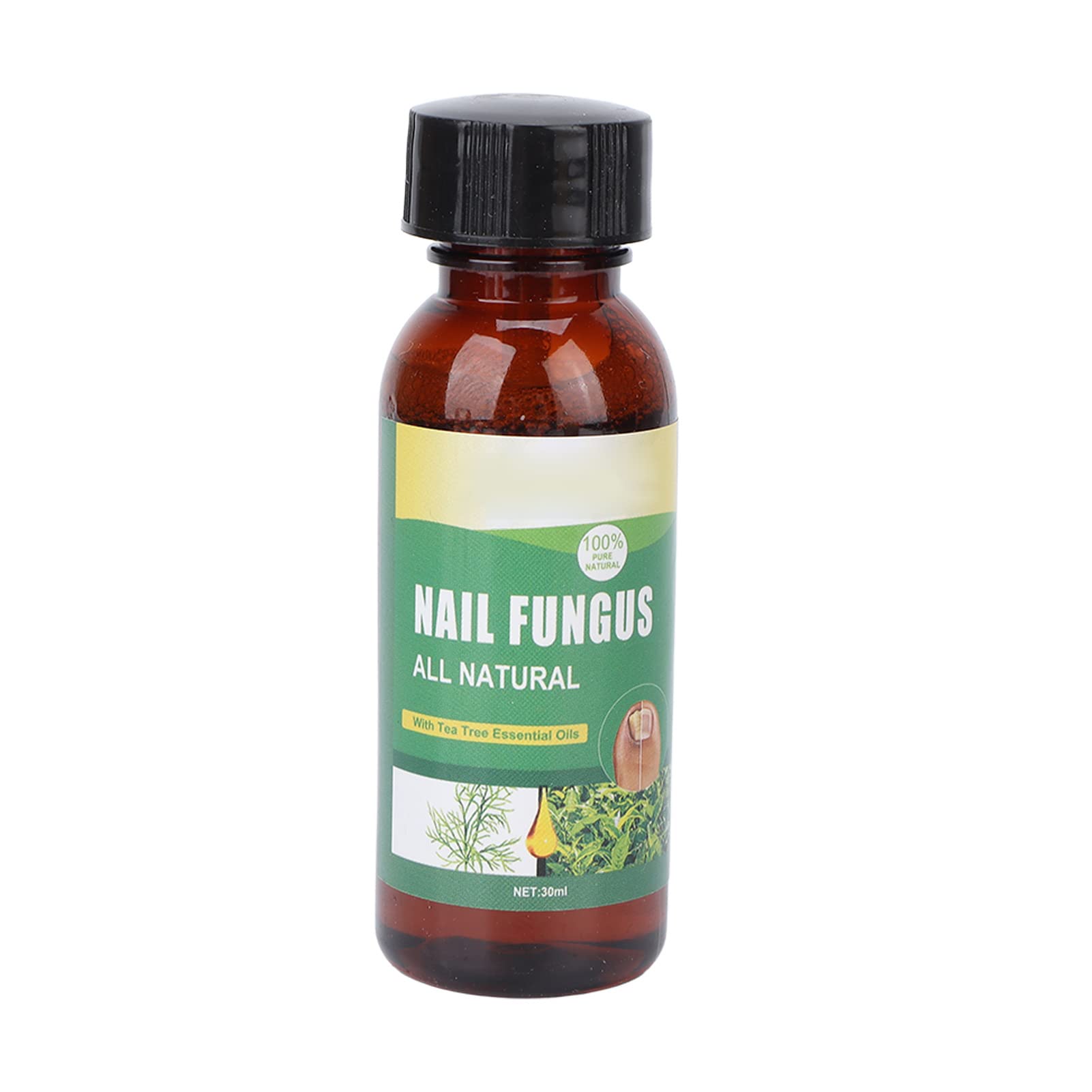Pure Herbal Tea Tree Oil for Nail Fungus Treatment - 30ML Anti-Fungal Solution for Grey & Damaged Nails | Effective Toenail Care for Athletes & Daily Use