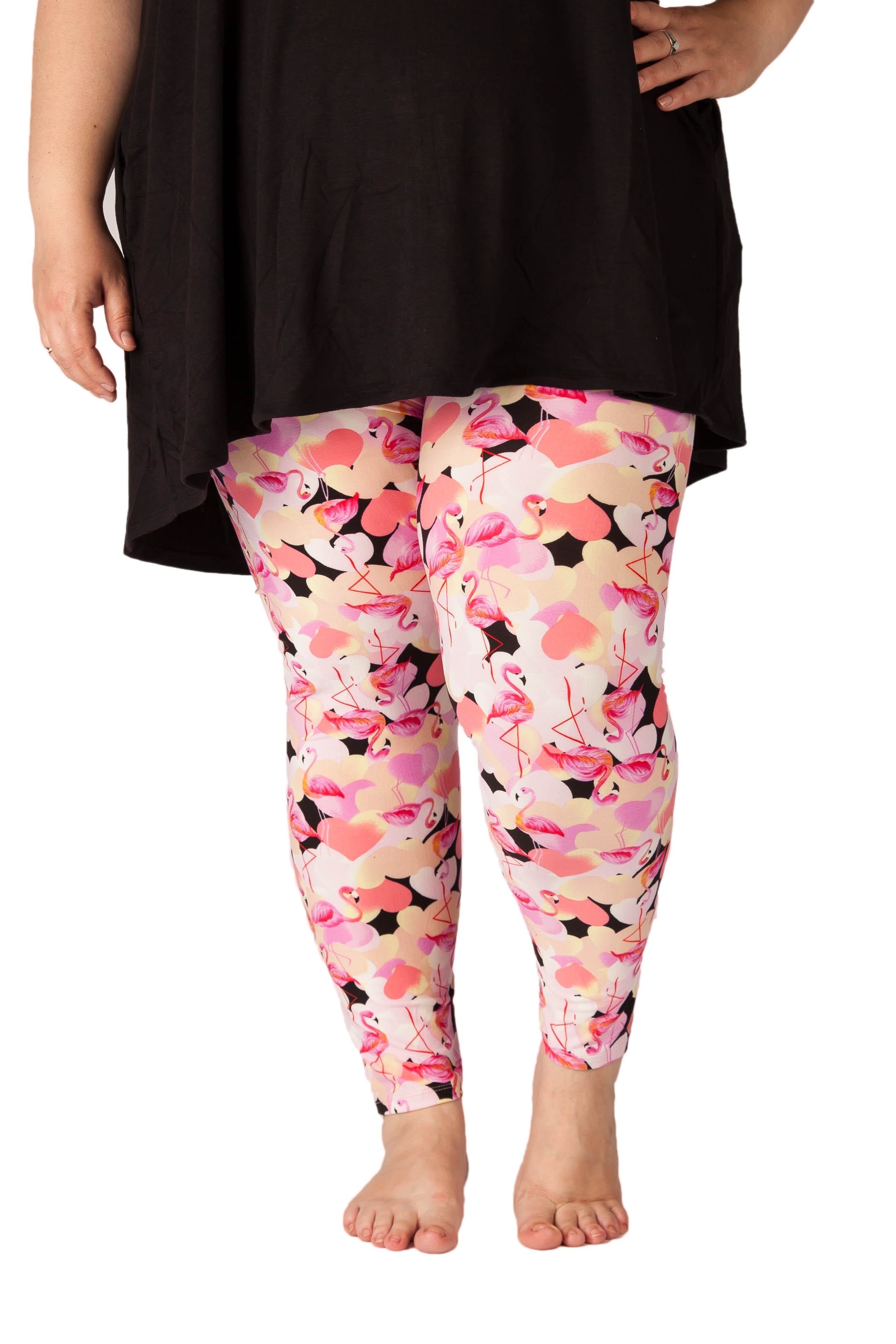 Flamingos in Love Plus Size T-Shirt (3X 5X) - Comfortable & Stylish for Casual Wear, Date Nights, and Beach Outings