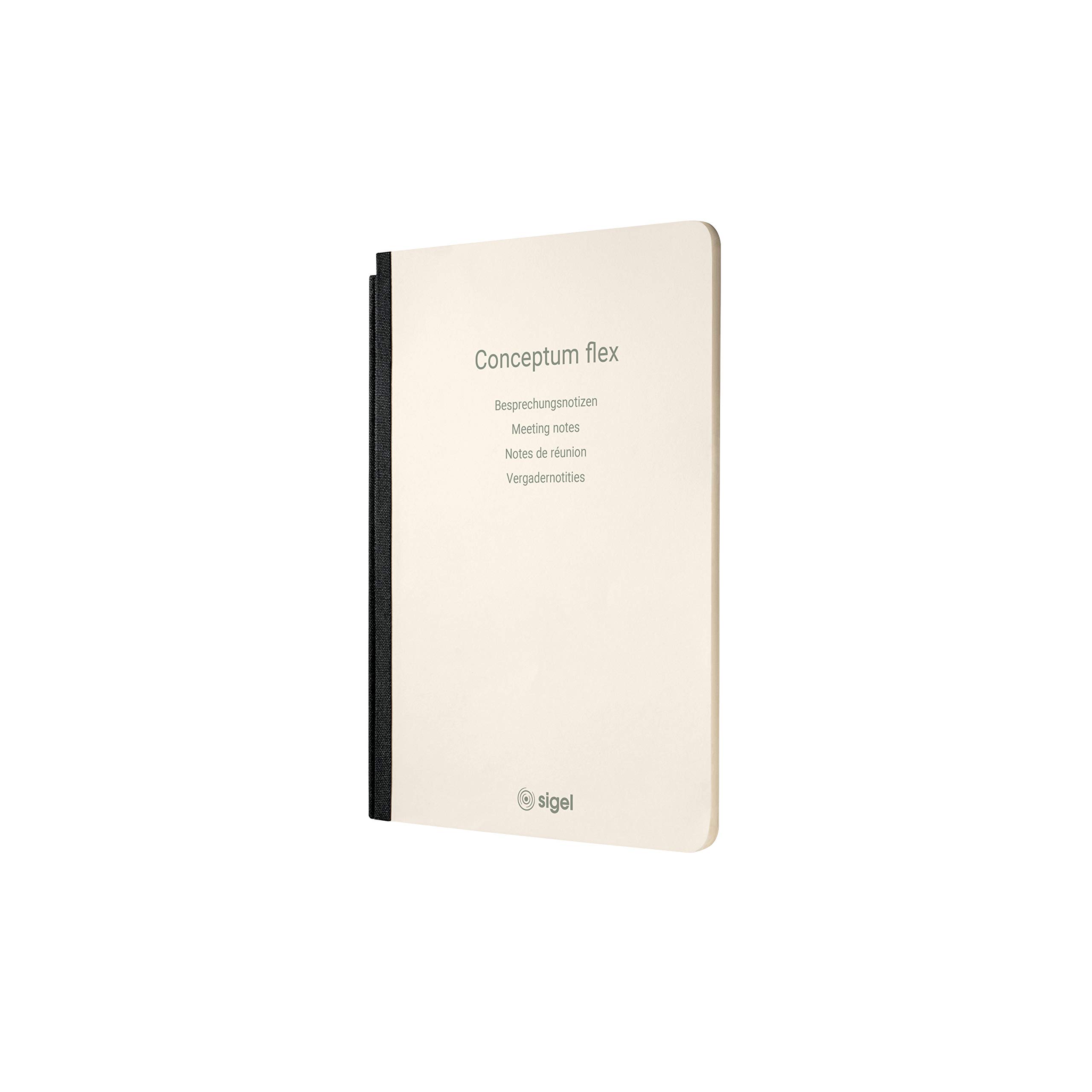 SIGEL CF133 Business Organizer Notebook Set - 3 Pack A5 Faux Leather Journals for Office, School & Travel - Black Professional Writing Notebooks for Meetings, Note Taking & Daily Planning