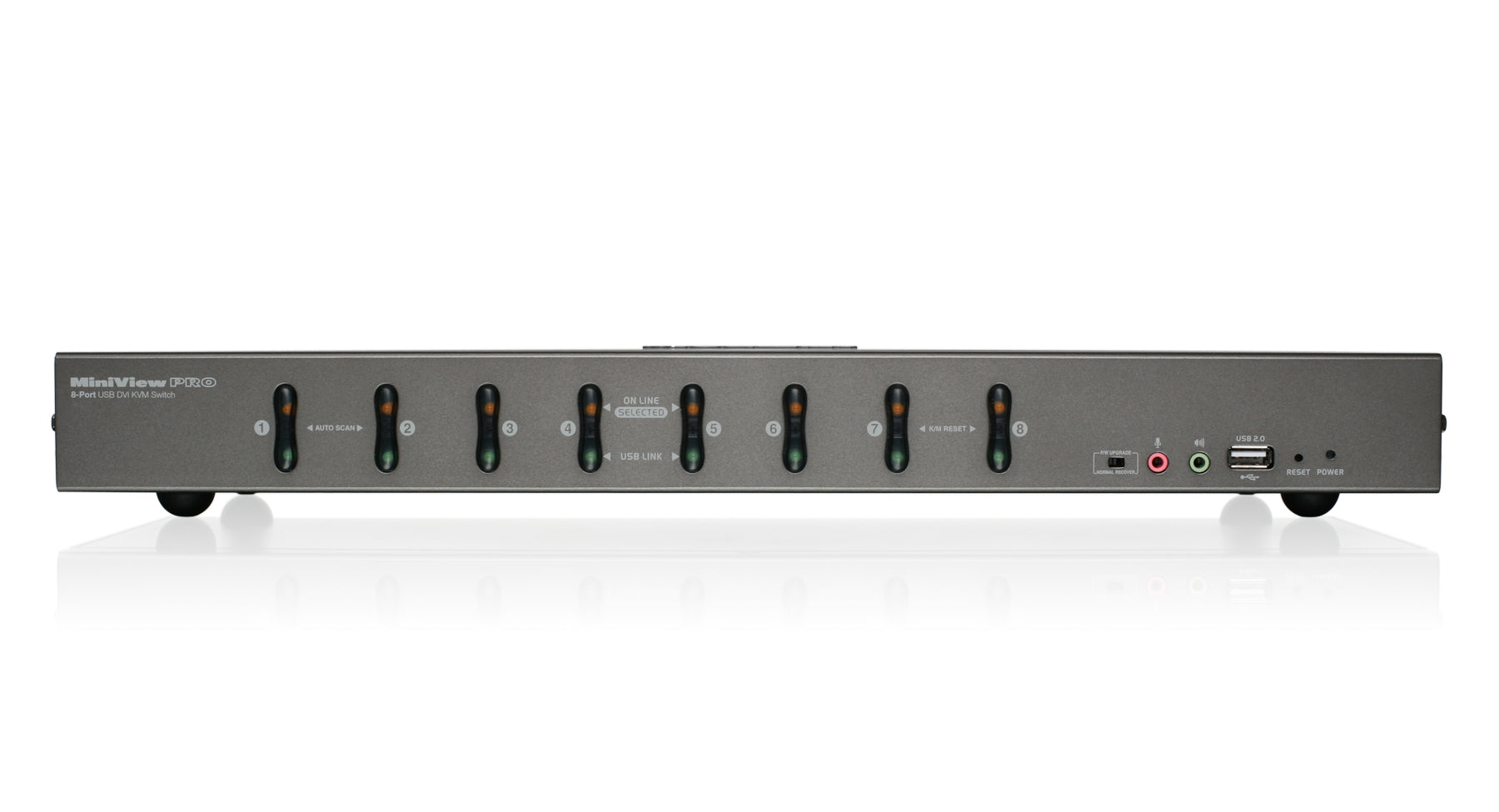 8 Port DVI KVMP Switch with VGA Support - TAA Compliant USB KVM Switch for Multiple Computers - Ideal for Office, Data Center & Home Workstation Setup