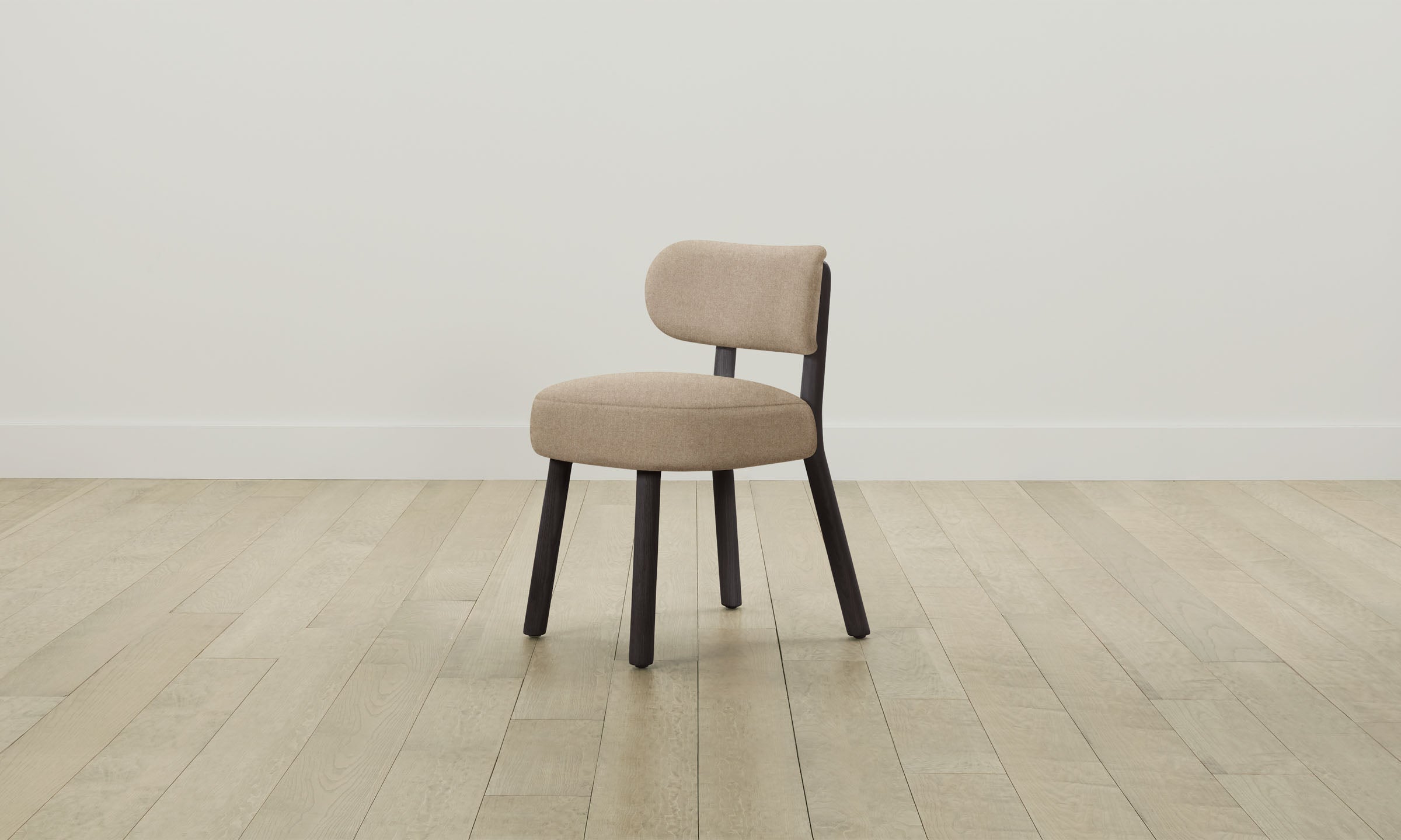 The Jane Dining Chair - Italian Brushed Wool Upholstery, Modern Comfortable Kitchen & Dining Room Seating for Home & Restaurant Use