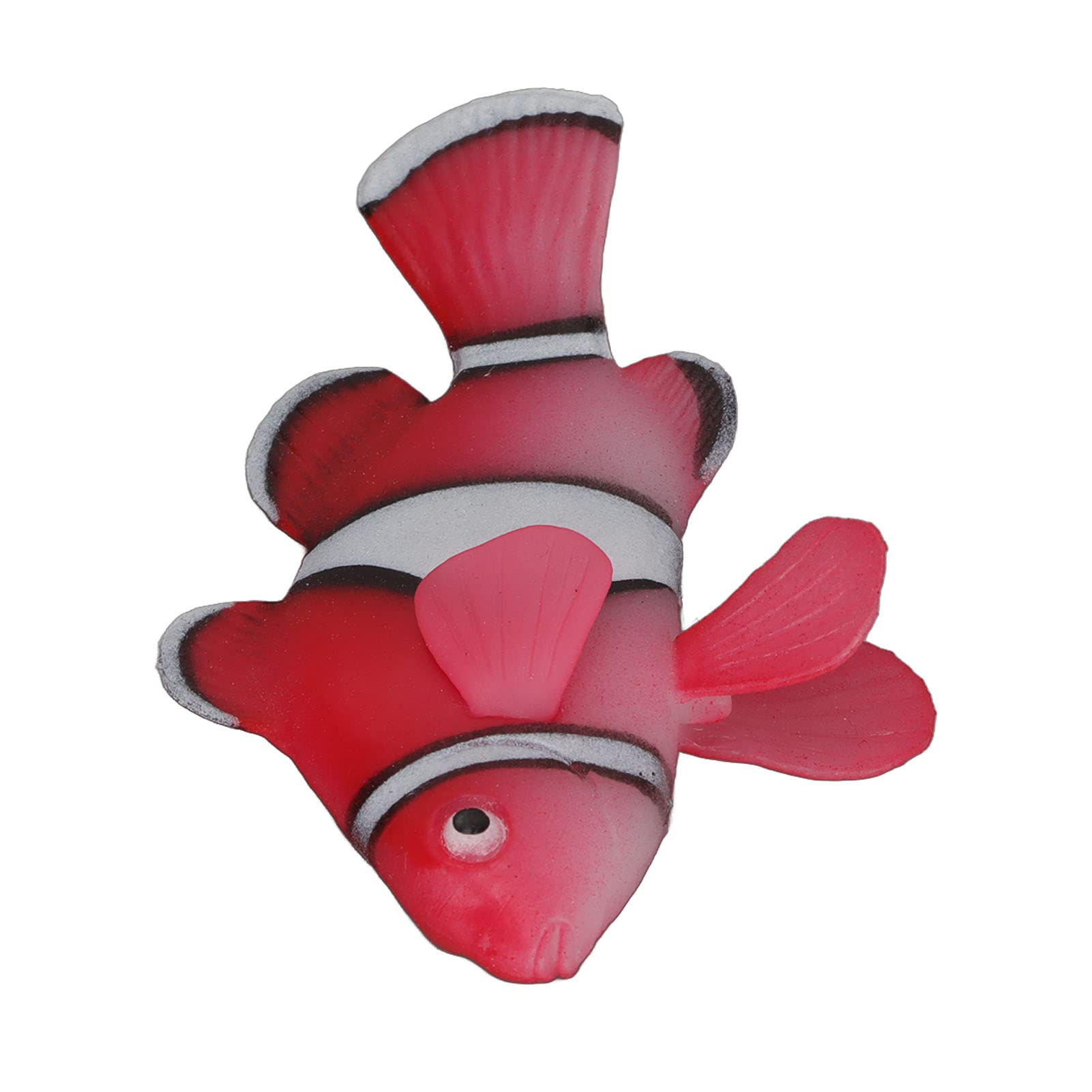 **Realistic Floating Clownfish Aquarium Decoration - Glow in the Dark Silicone Fake Moving Fish with Vivid Colors, Heat Resistant for Saltwater Tanks, Office & Home Decor (Red)**    *(Perfect for enhancing marine-themed aquariums, creating a lively underwater scene, or adding a playful touch to your office desk!)*
