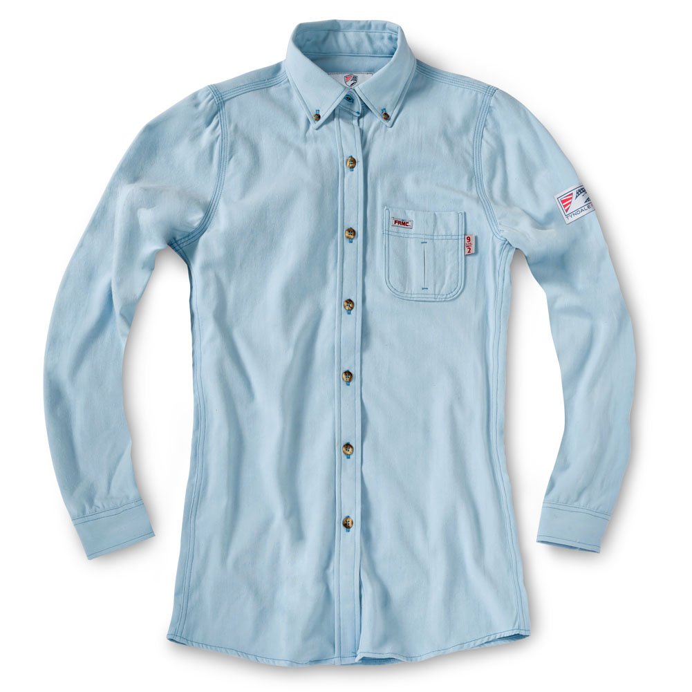 Tyndale Women's FRMC Long Sleeve Flame Resistant Button Down Shirt - Comfortable & Durable Workwear for Electricians, Welders & Industrial Professionals