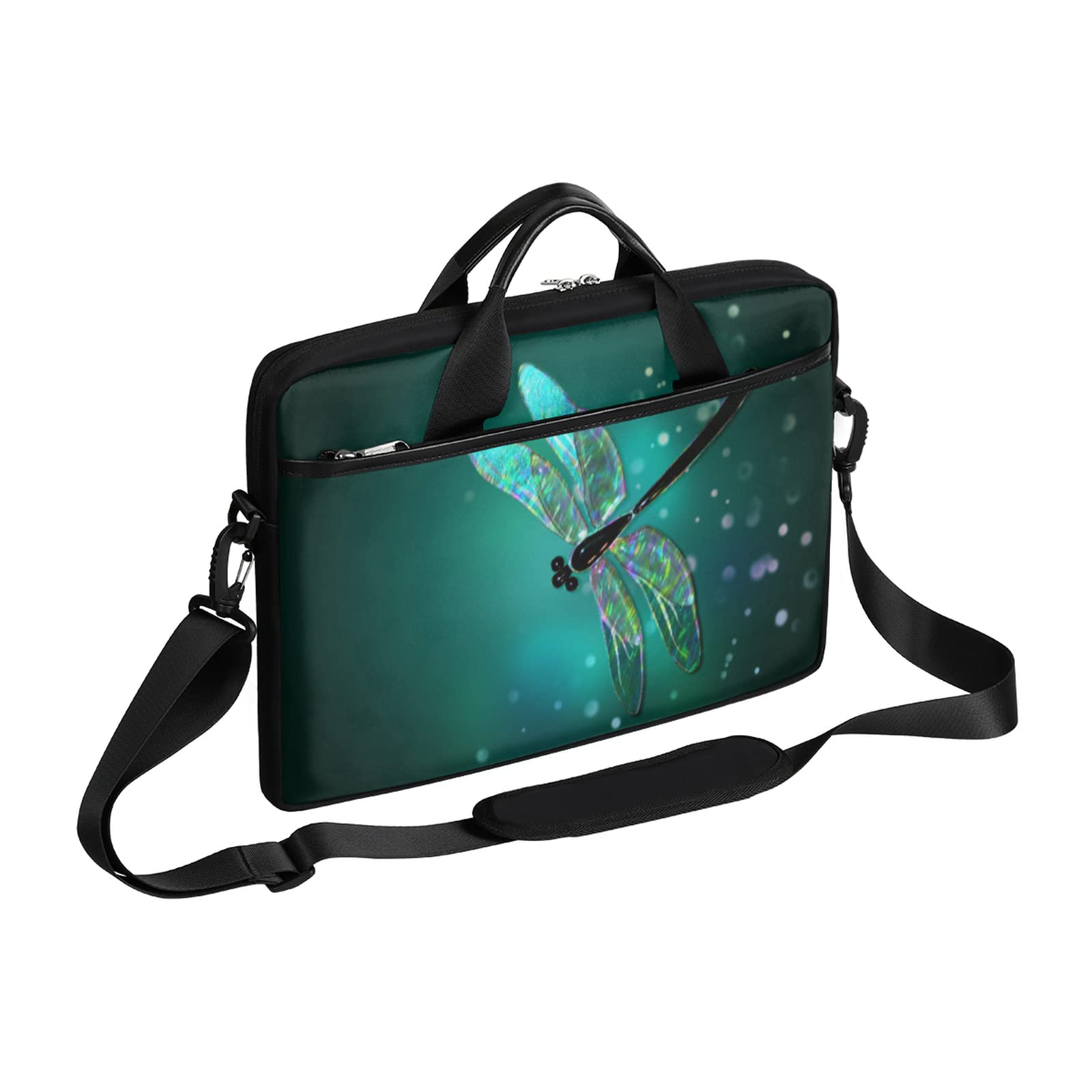 Dragonfly Laptop Shoulder Bag for 13-15 Inch Laptops - Water Resistant Messenger Briefcase with Sleeve for MacBook, Galaxy Notebook & More | Perfect for Work, Travel & School