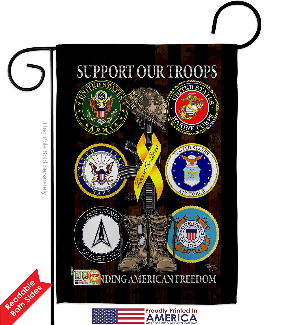 USA Military Garden Flag Set - Double-Sided Armed Forces Banner for Yard Decor