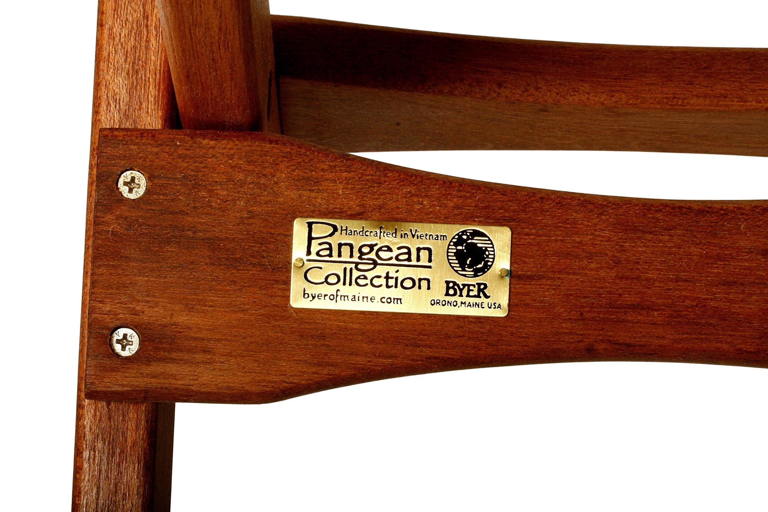BYER OF MAINE Pangean Tailgate Bundle - Portable Small Folding Table & Comfortable Glider Chair Set in Natural Wood Finish | Perfect for Camping, Picnics, Beach Outings & Outdoor Events