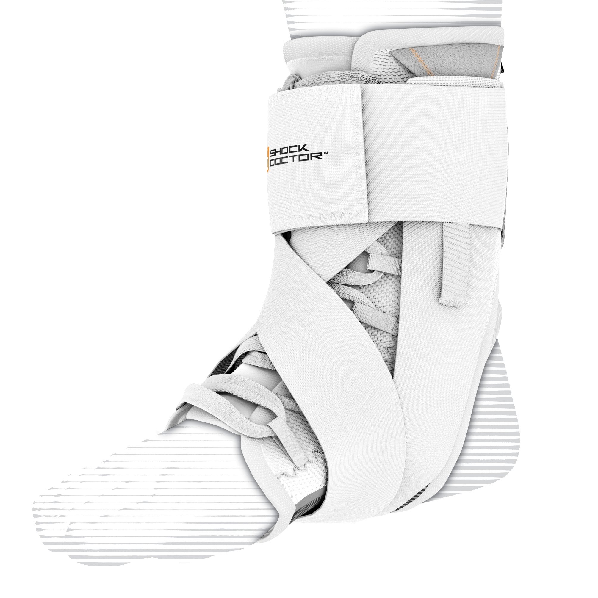 Shock Doctor Adult Ultra Wrap Lace Ankle Brace - Maximum Support & Adjustable Compression for Sports Injuries, Sprains & Recovery - Perfect for Basketball, Running & Active Lifestyles