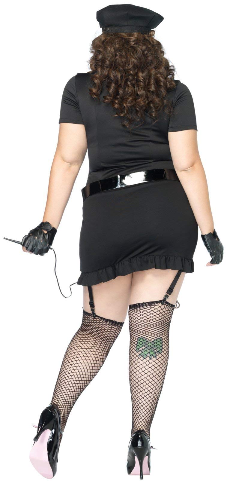 Leg Avenue Women's Plus Size Sexy Dirty Cop Police Officer Costume Dress - Roleplay, Halloween, Cosplay - Black (3X, 4X) | Perfect for Parties, Theme Events & Adult Entertainment