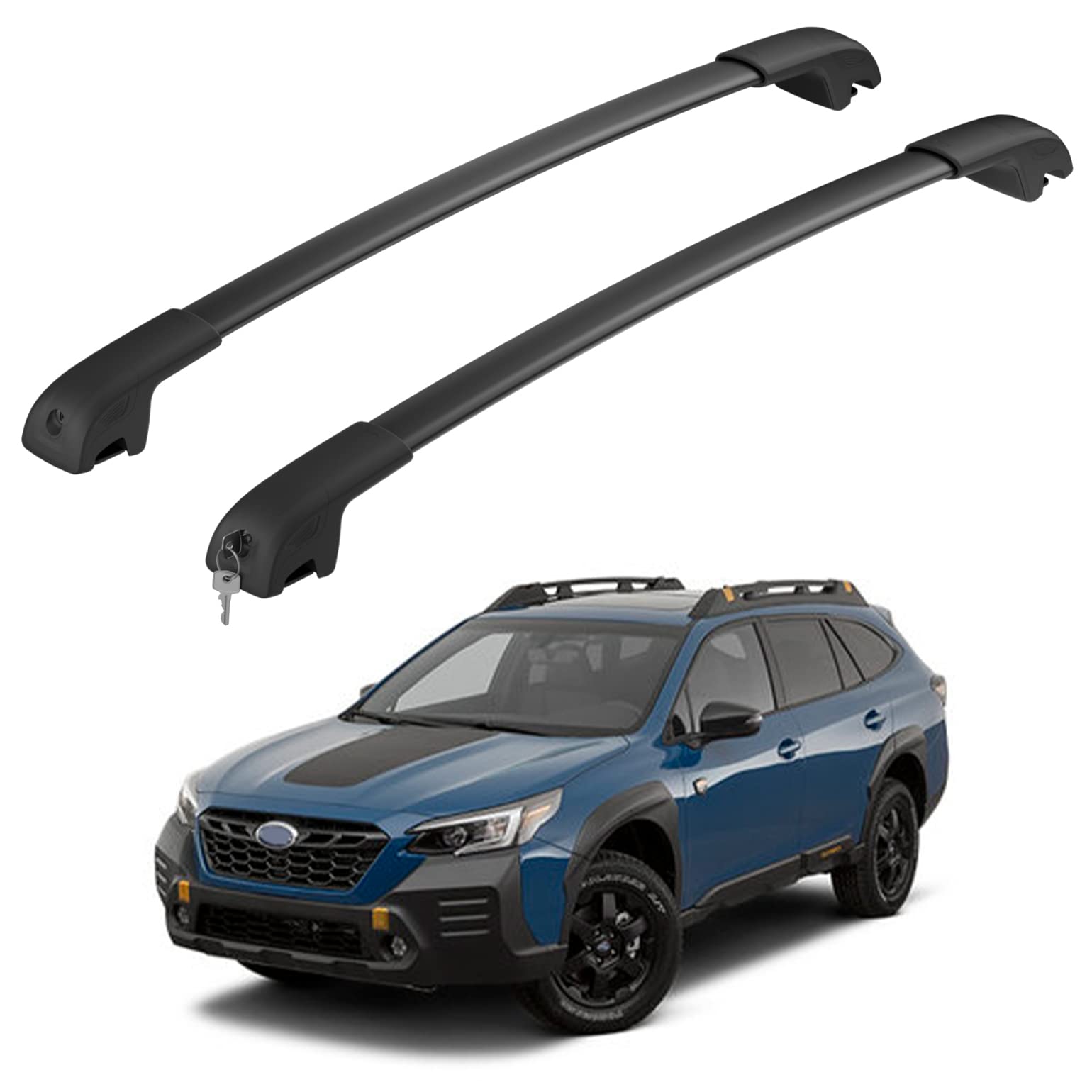 Lockable Aluminum Roof Rack Cross Bars for Subaru Outback Wilderness 2022-2025 - Secure Cargo Carrier for Kayak, Canoe, Bike, Snowboard & Luggage | Perfect for Road Trips & Outdoor Adventures