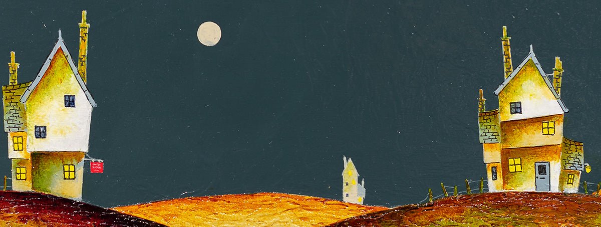 Full Moon on the Horizon - Original Artwork for Home & Office Decor | Wall Art for Living Room, Bedroom, or Gift