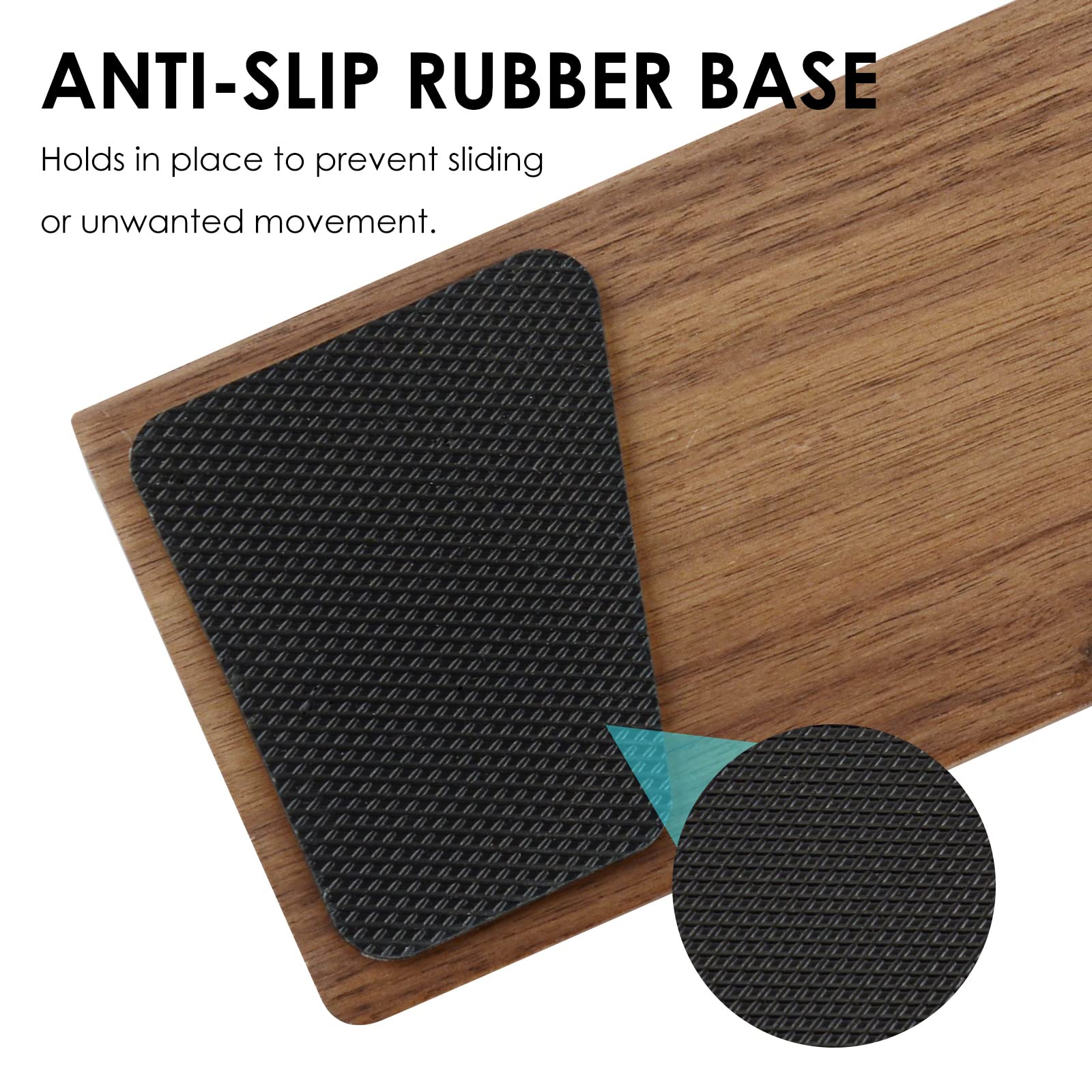 Linkidea Wooden Keyboard Wrist Rest for 61-Key 60% Compact & Gaming Mechanical Keyboards - Ergonomic Hand Palm Support Pad for Office, Computer, Laptop Typing & PC Gaming (Black Walnut) - Perfect for Long Work Sessions & Competitive Gaming