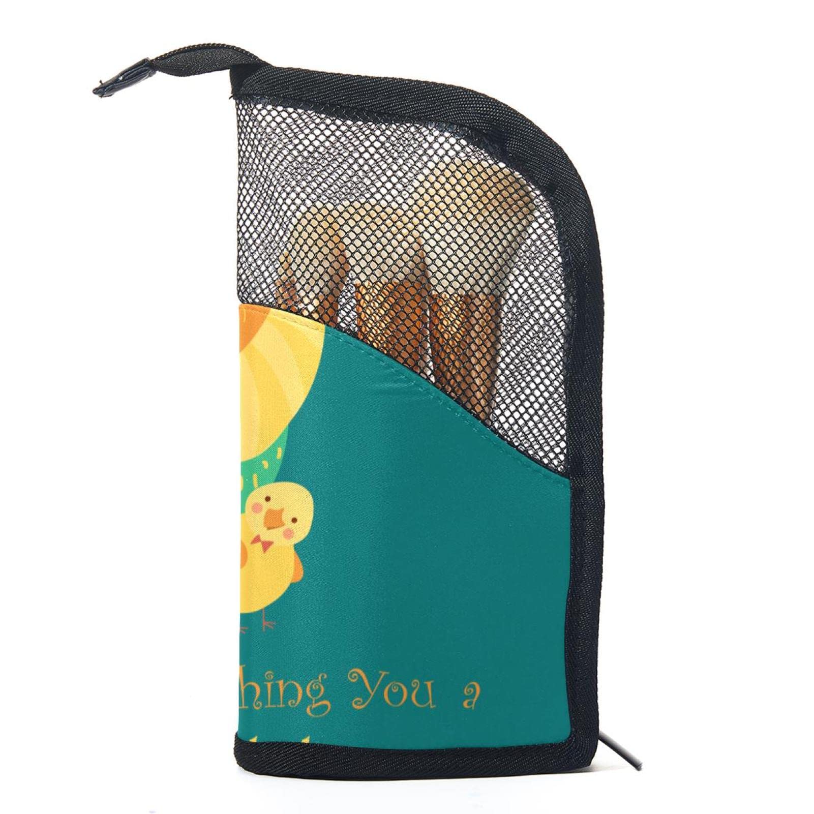 12-Piece Makeup Brush Organizer Bag Set - Portable Travel Cosmetic Brush Holder Case for Easter & Everyday Makeup Storage