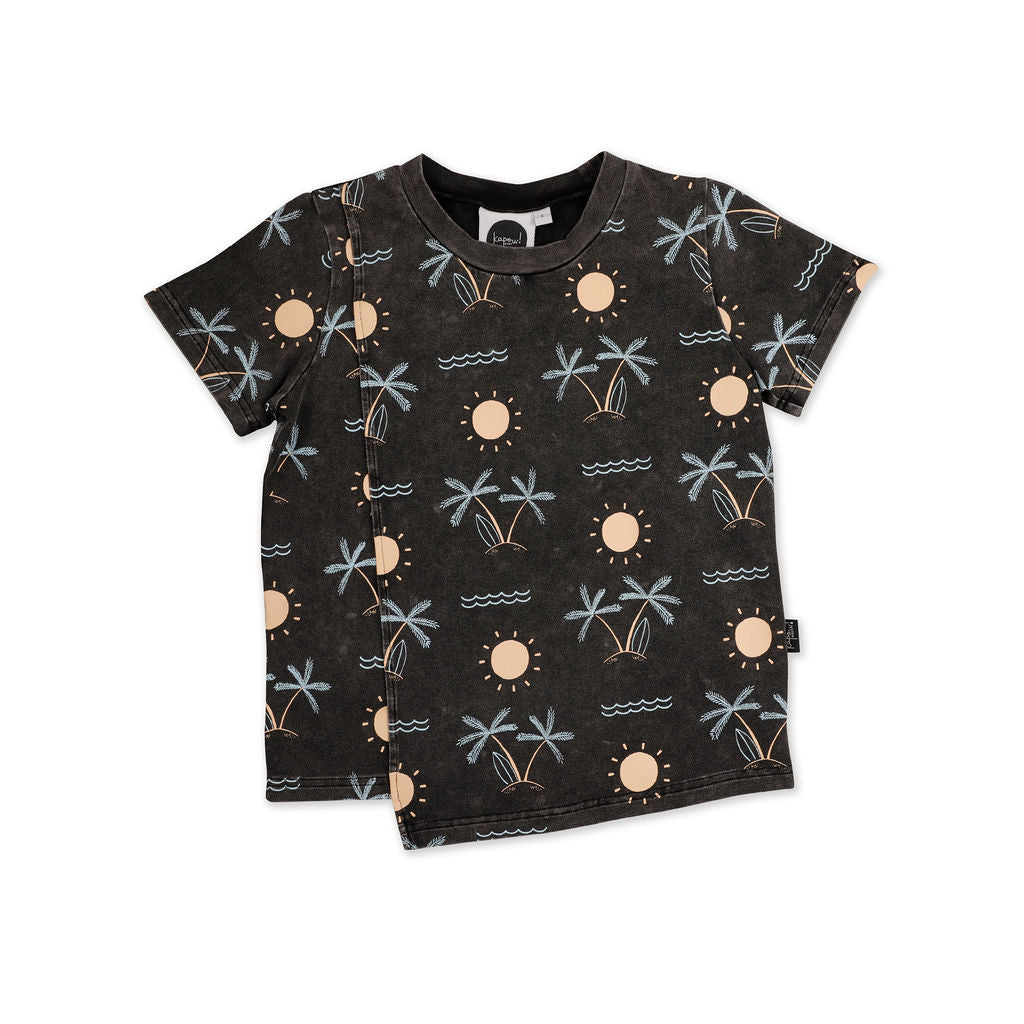 Kapow Sunseeker Asymmetrical Graphic T-Shirt for Men & Women | Trendy Streetwear Fashion Tee | Perfect for Casual Outfits, Summer Festivals & Urban Lifestyle