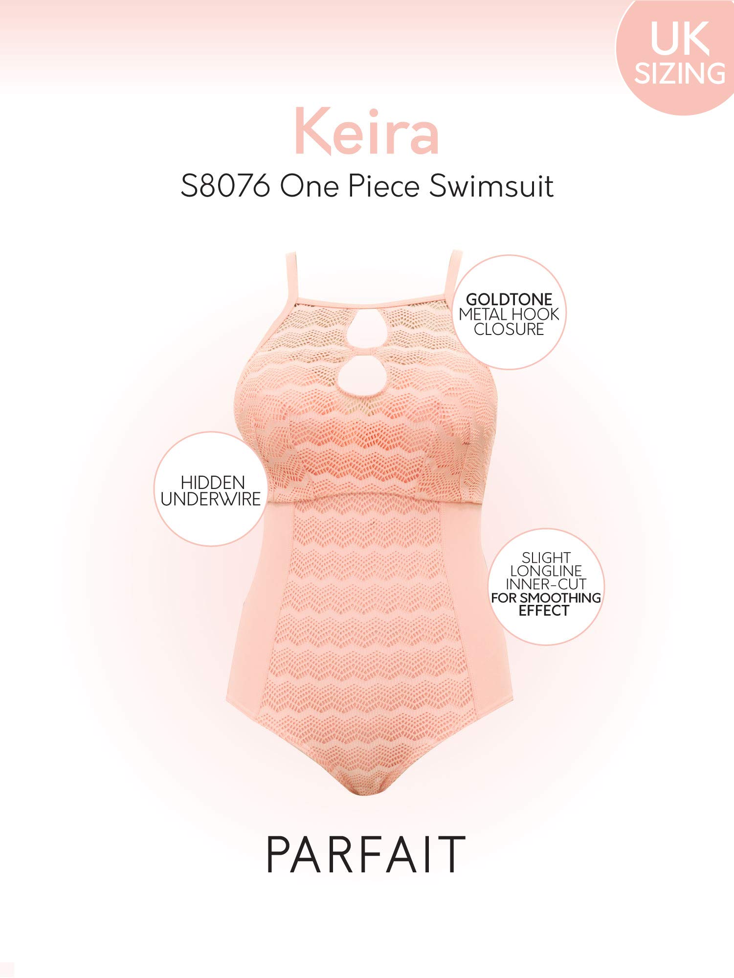 PARFAIT Women's Full Figure One Piece Swimsuit - Keira Style for Plus Size Swimwear | Perfect for Beach Vacations, Pool Parties & Summer Getaways